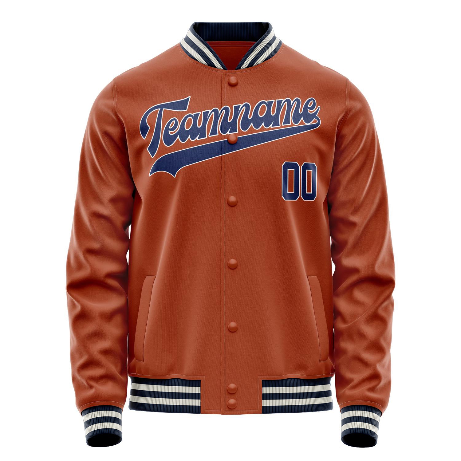 Maßgeschneidertes Texas Orange Marineblau Jacke