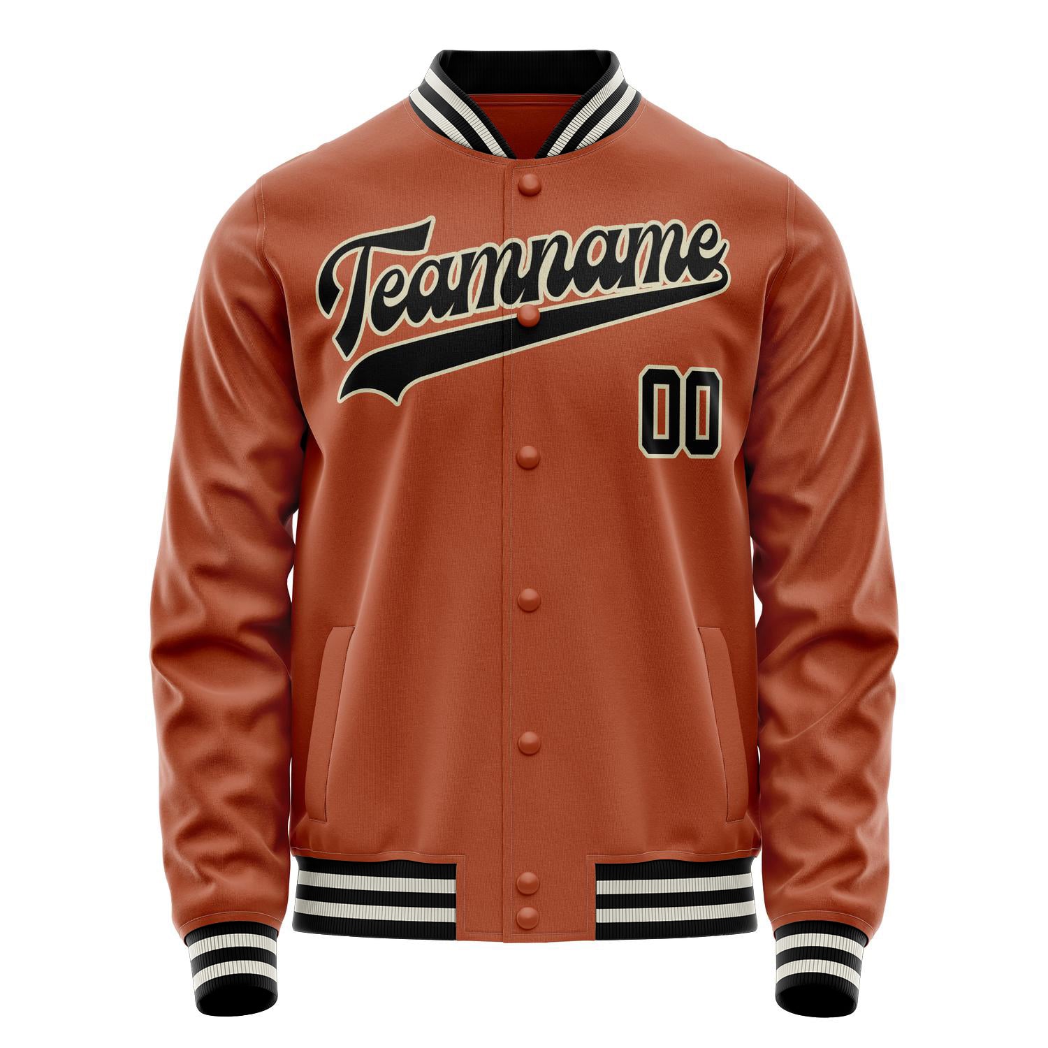 Maßgeschneidertes Texas Orange Schwarz Jacke