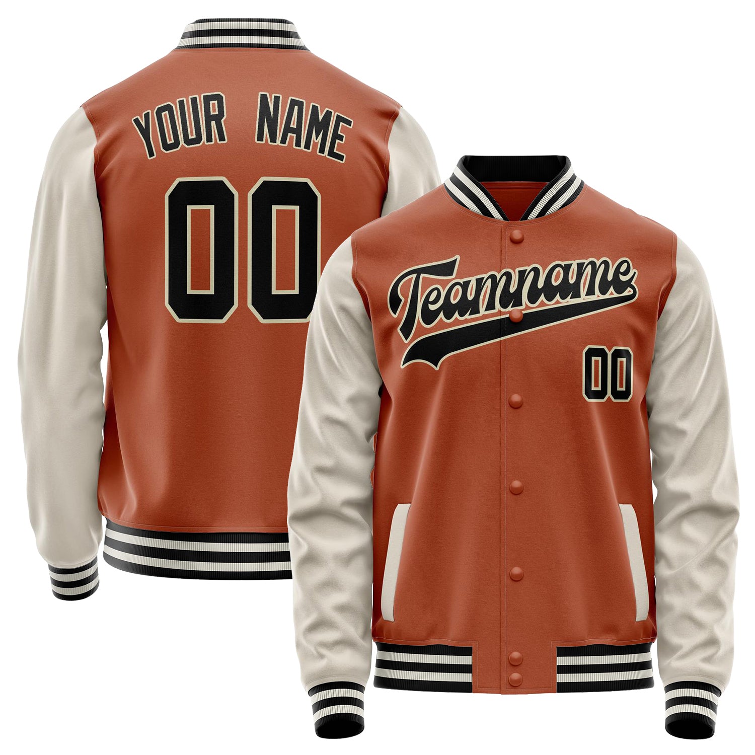 Maßgeschneidertes Texas Orange Creme Jacke JA02240617JG442