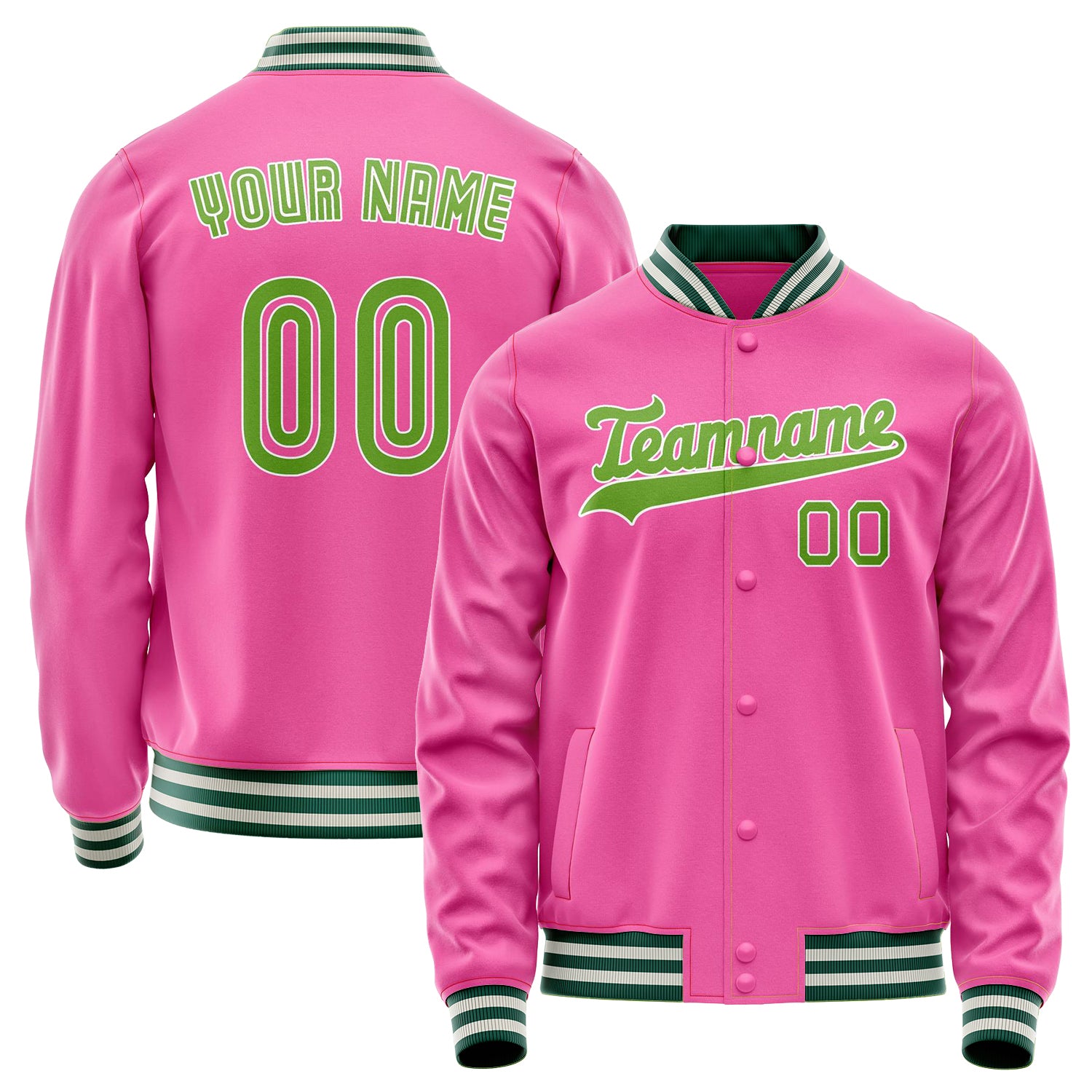 Maßgeschneidertes Rosa Neongrün Jacke JA02240617SH325