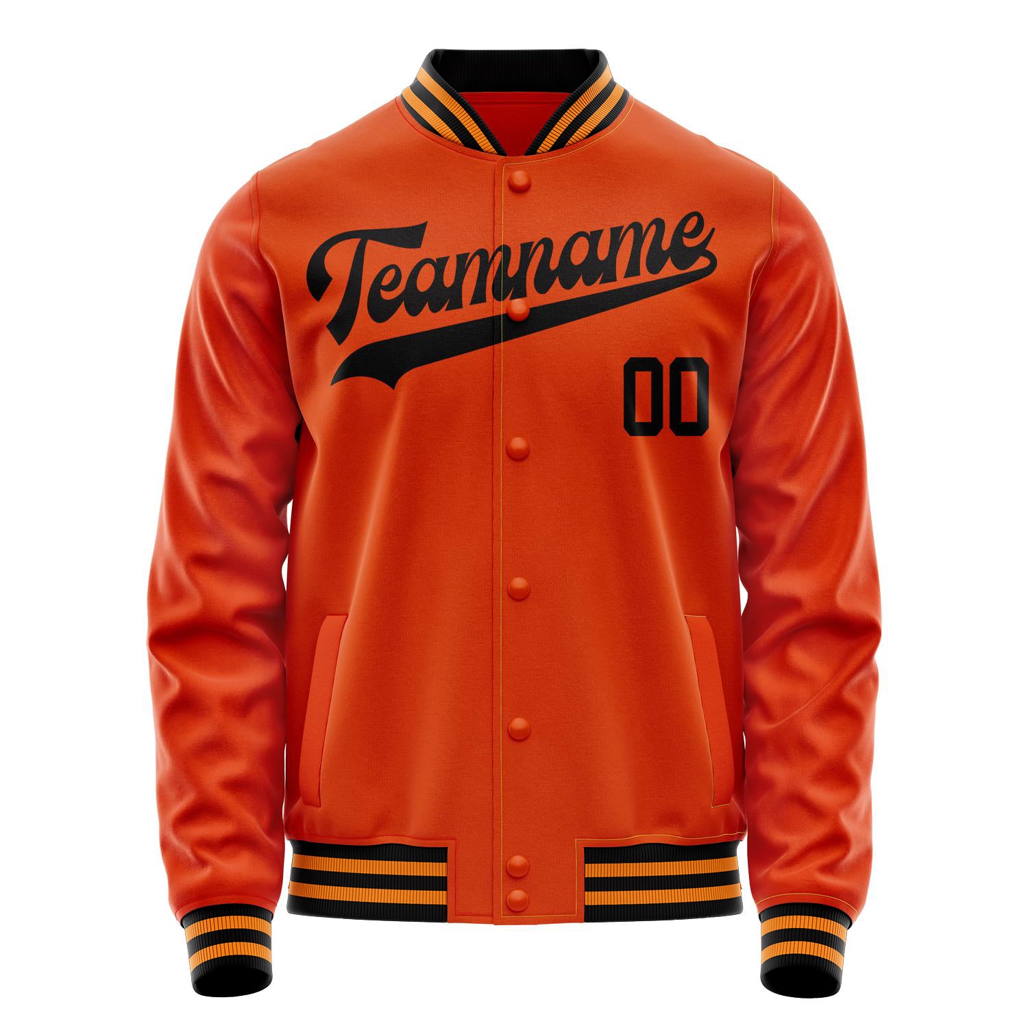 Maßgeschneidertes Orange Schwarz Jacke