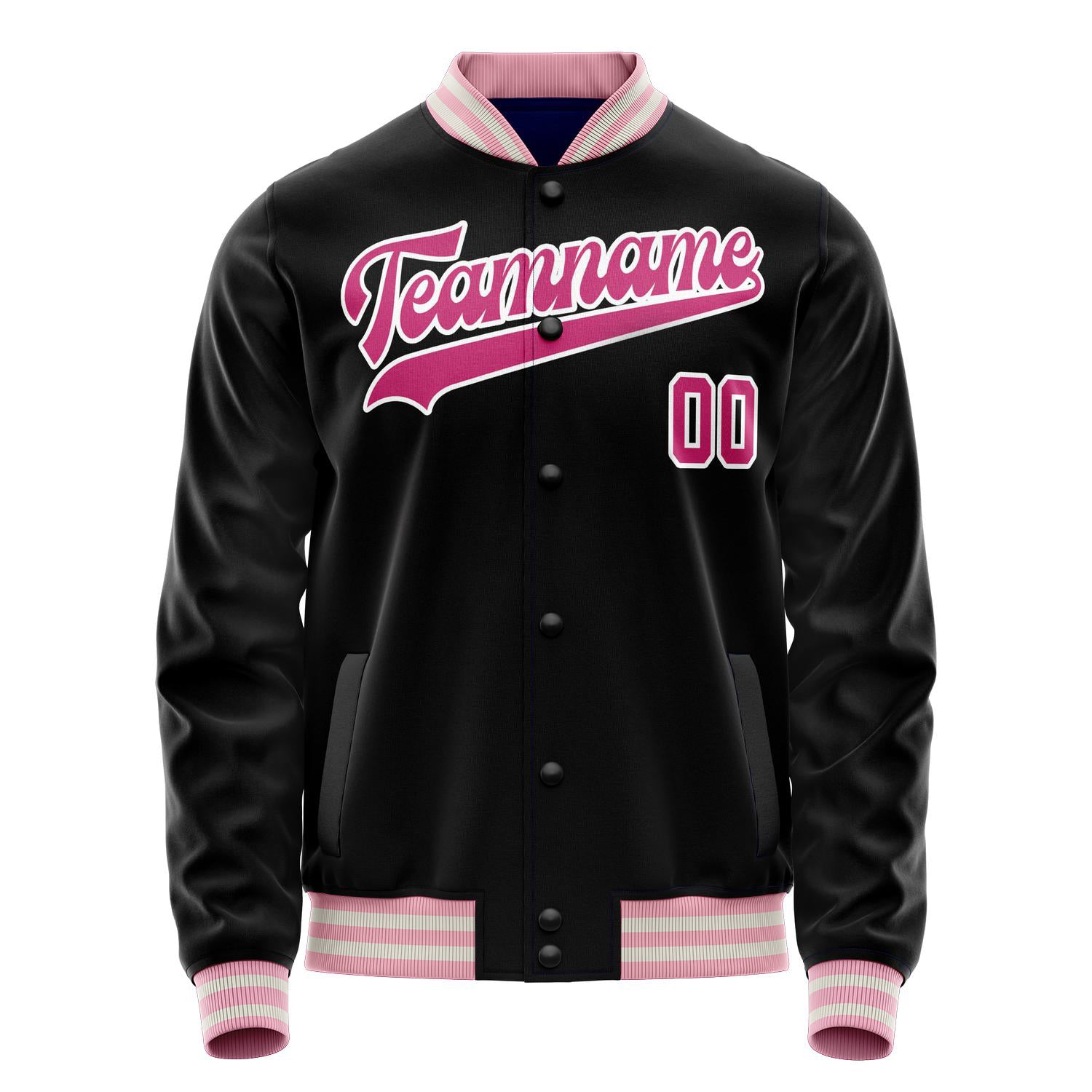 Maßgeschneidertes Schwarz Rosa Jacke