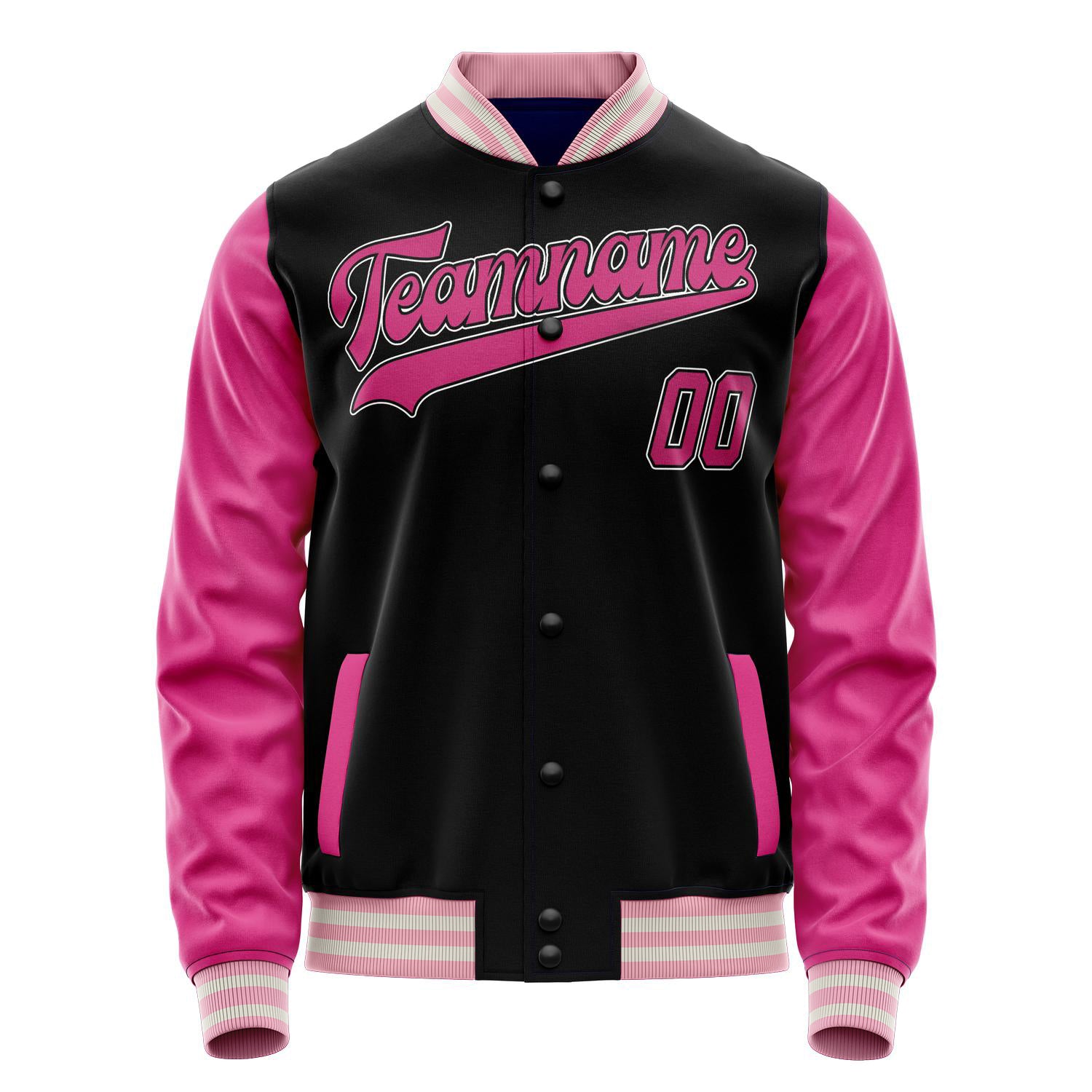 Maßgeschneidertes Schwarz Rosa Jacke