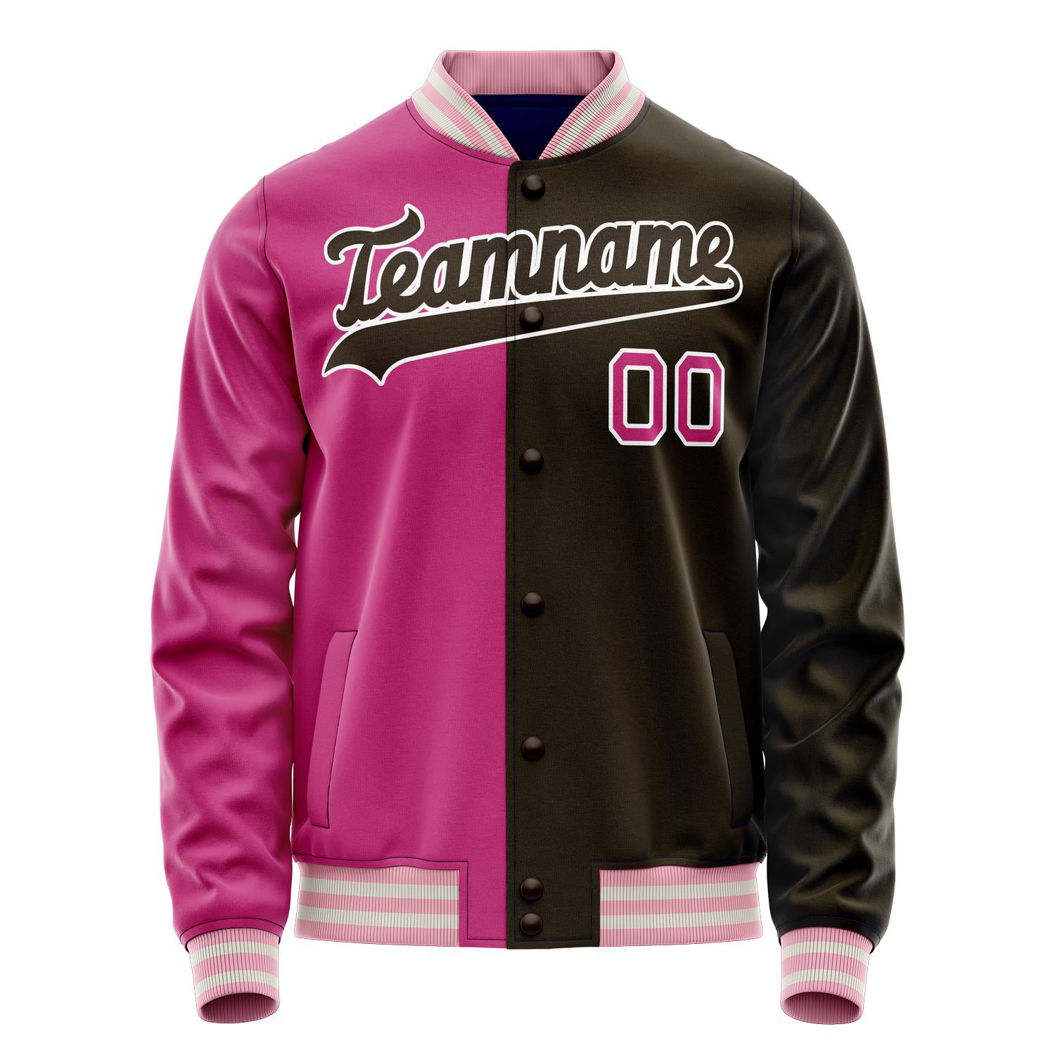 Maßgeschneidertes Braun Rosa Jacke