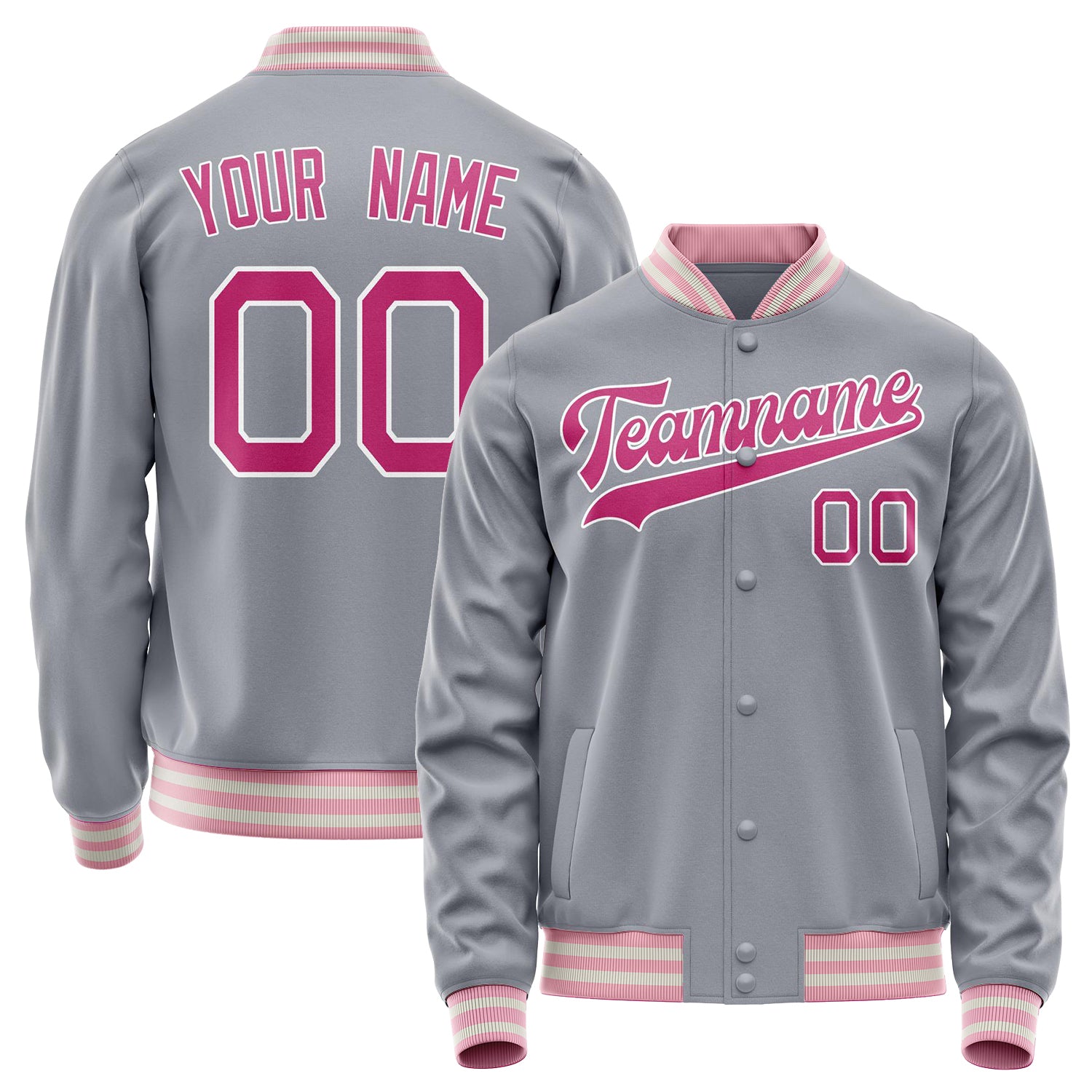 Maßgeschneidertes Grau Rosa Jacke JA02240617YH177