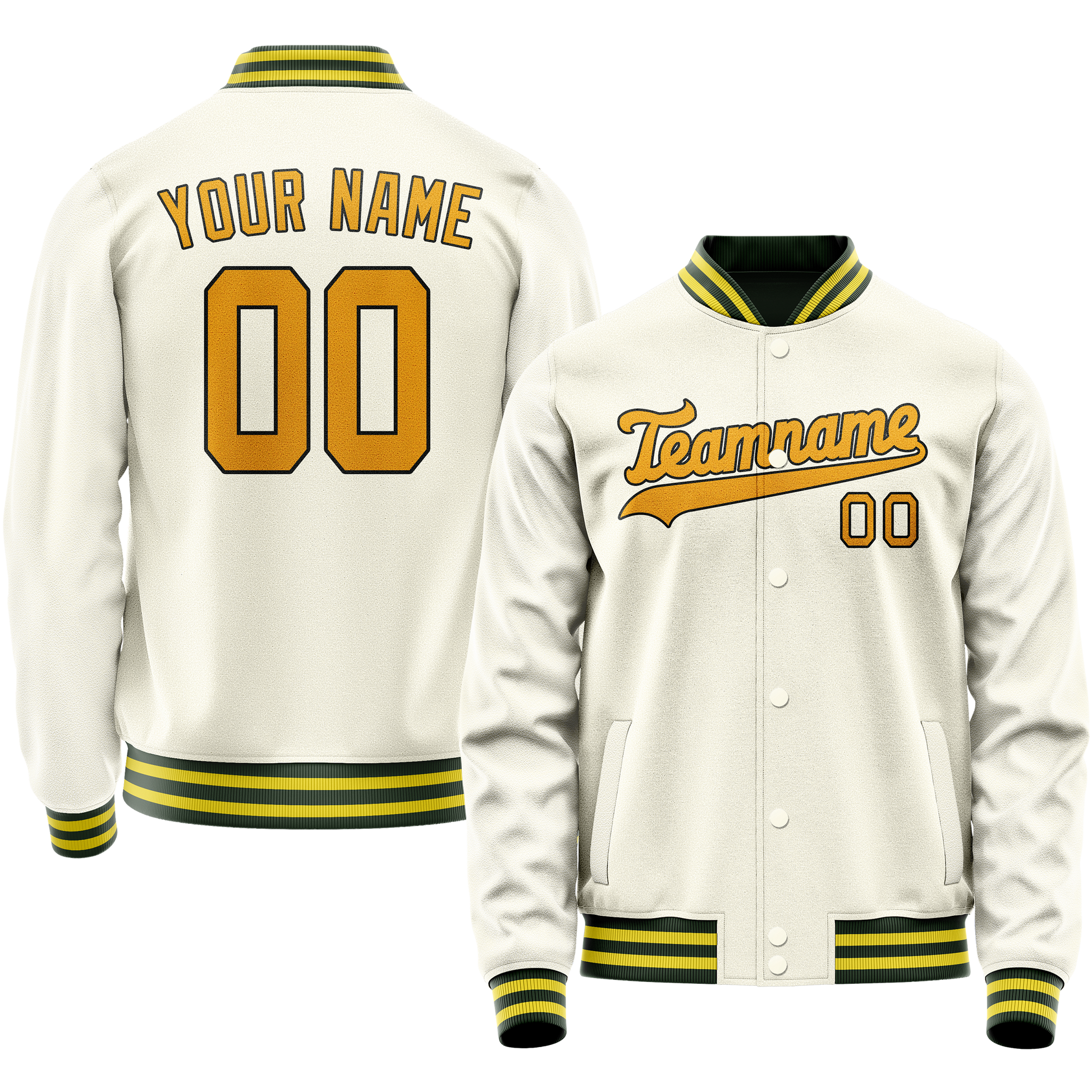 Maßgeschneidertes Creme Gold Jacke JA02240617JC102