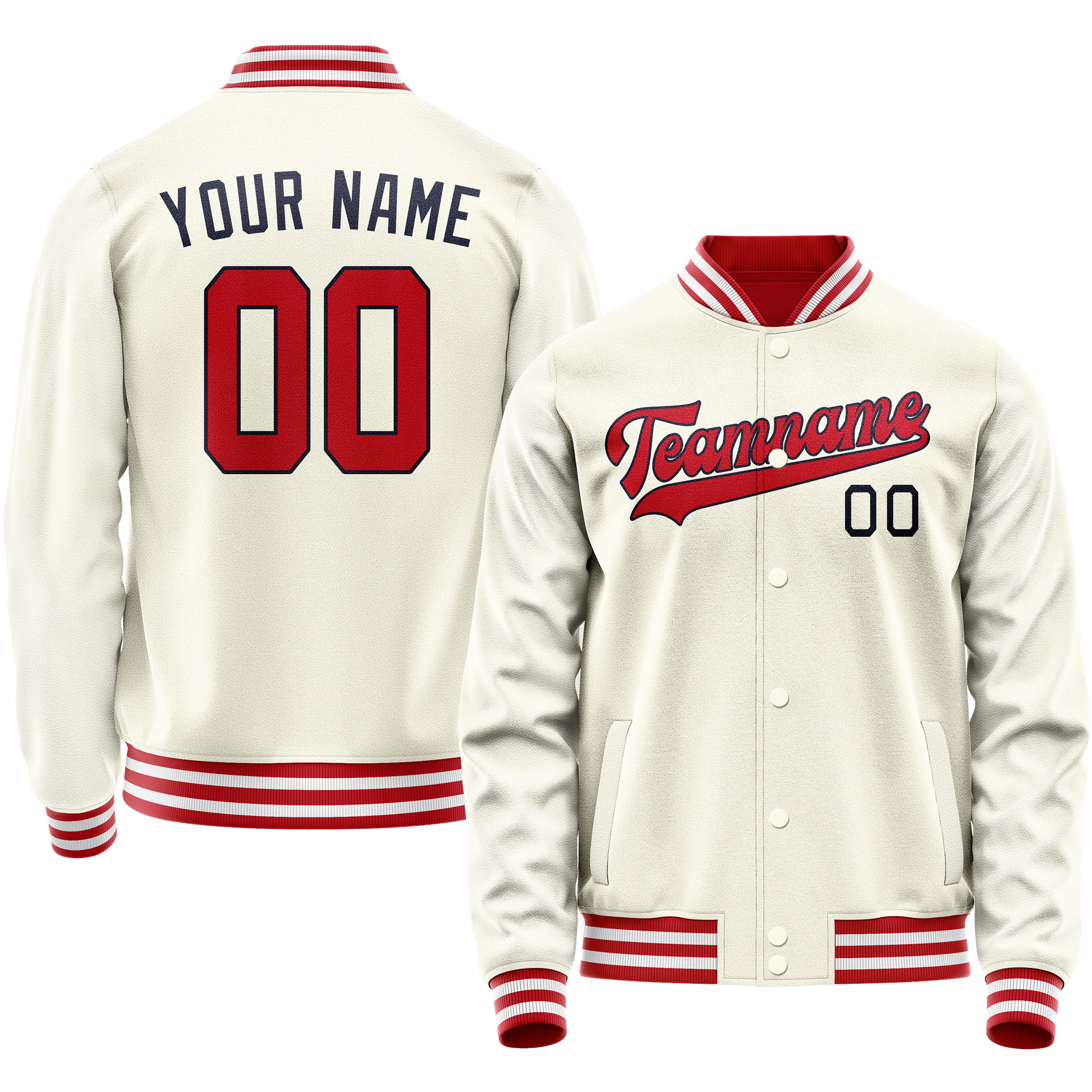 Maßgeschneidertes Creme Rot Jacke JA02240617JC116