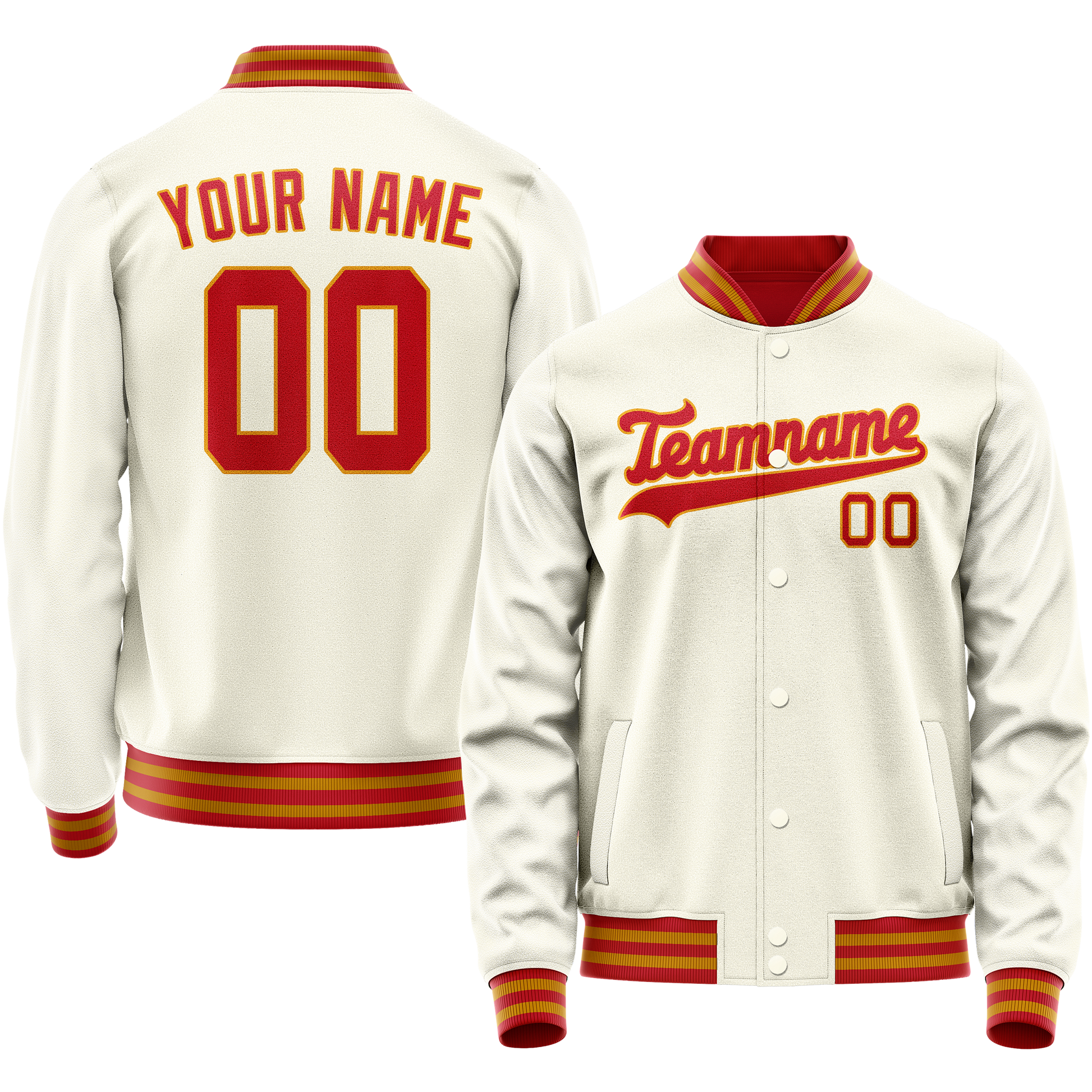 Maßgeschneidertes Creme Orange Jacke JA02240617JC101