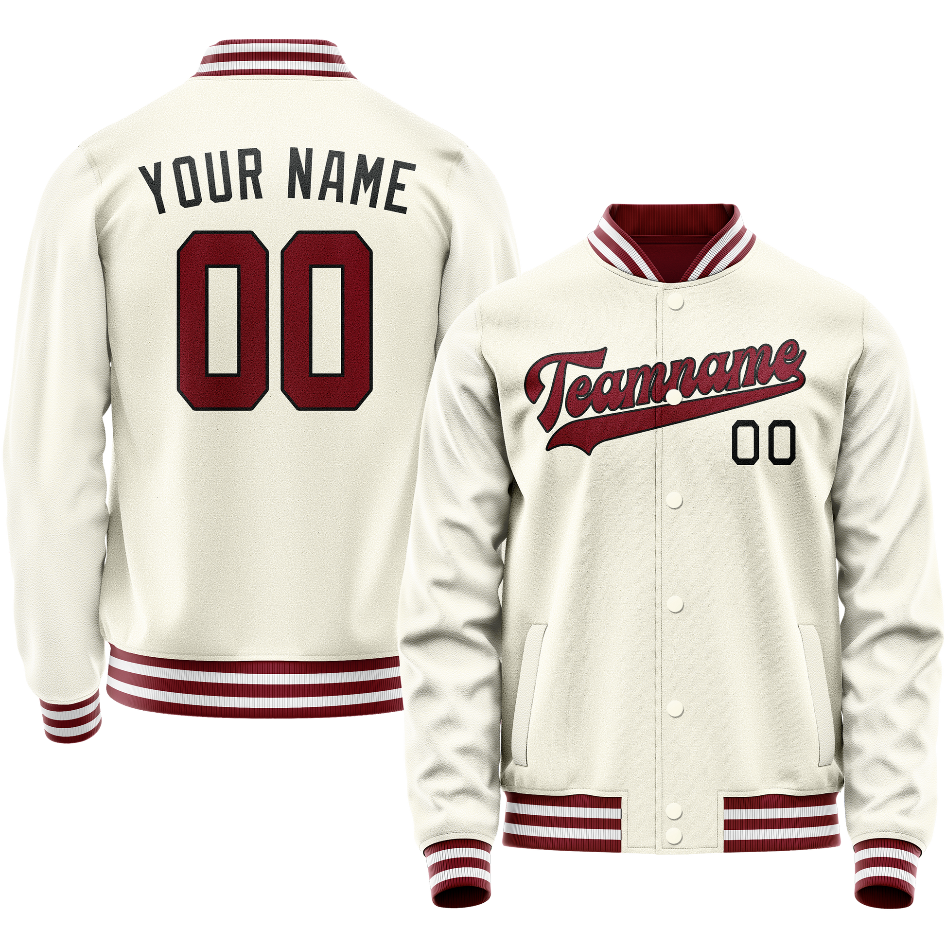 Maßgeschneidertes Creme Rot Jacke JA02240617JC093