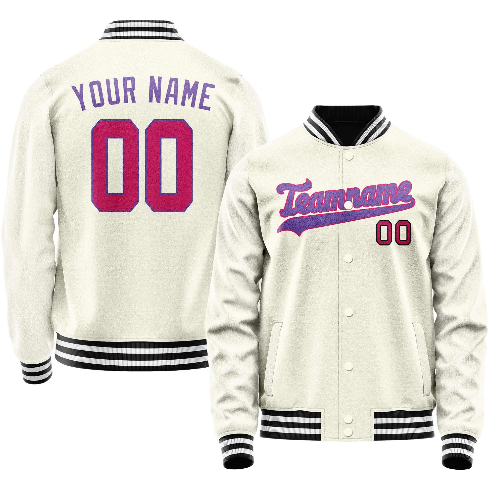 Maßgeschneidertes Creme Lila Jacke JA02240617JC104