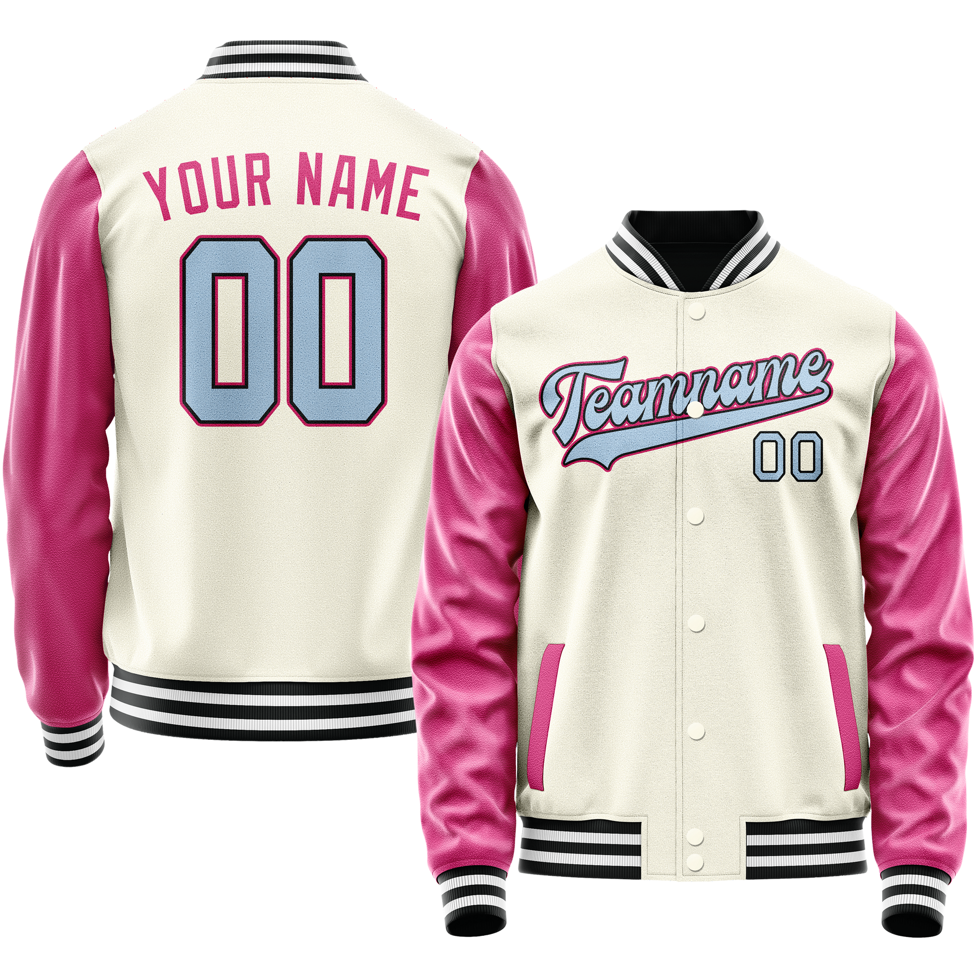 Maßgeschneidertes Creme Rosa Jacke JA02240617JC108