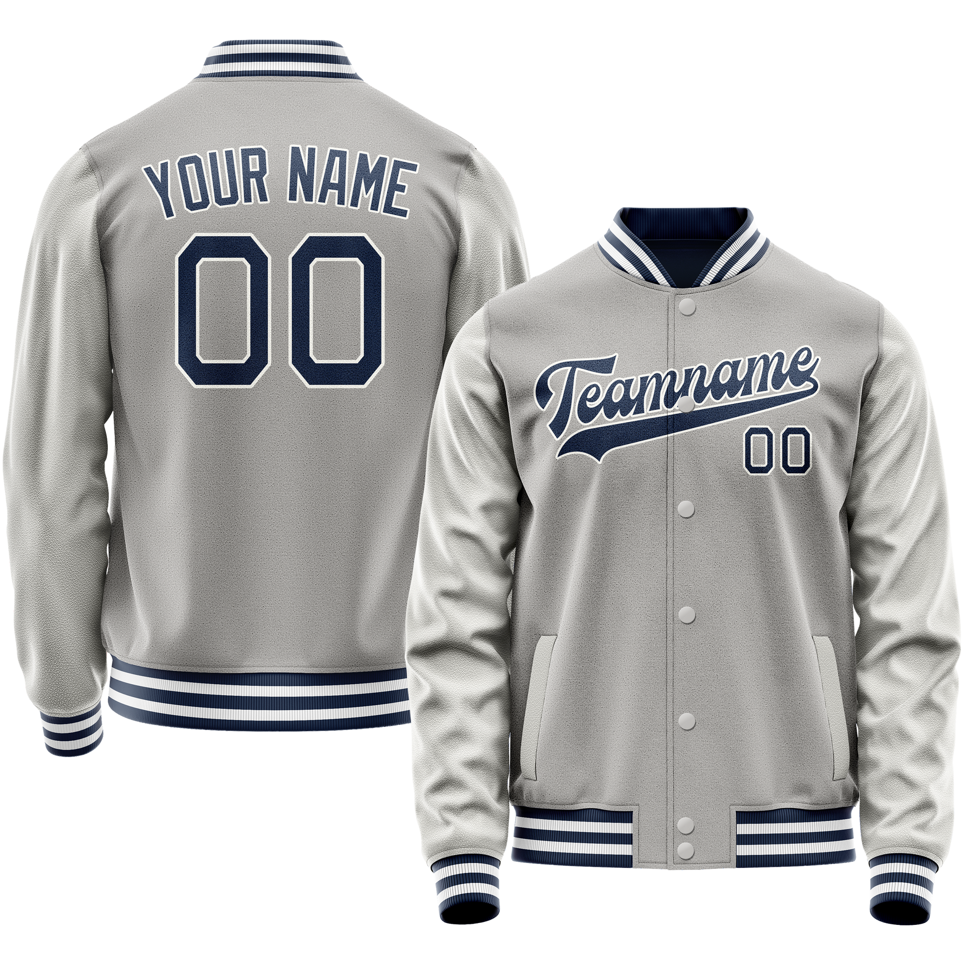 Maßgeschneidertes Grau Marineblau Jacke JA02240617YH153