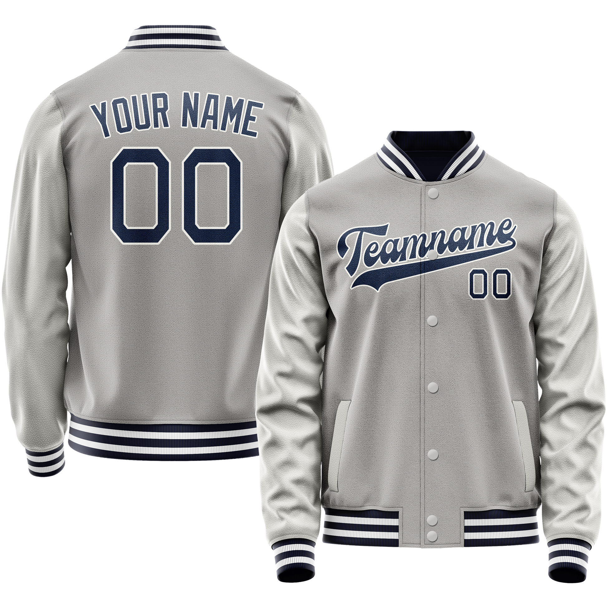 Maßgeschneidertes Grau Marineblau Jacke JA02240617YH172