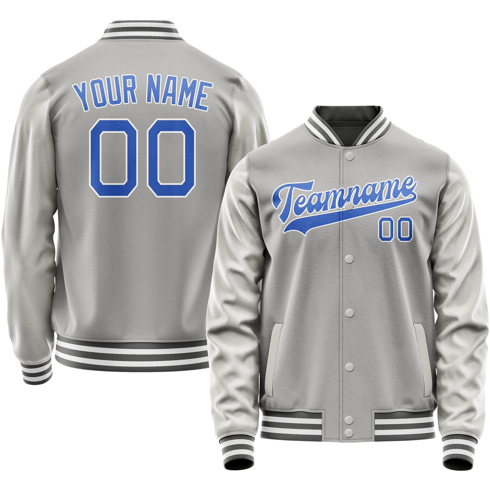 Maßgeschneidertes Grau Hellblau Jacke JA02240617YH156