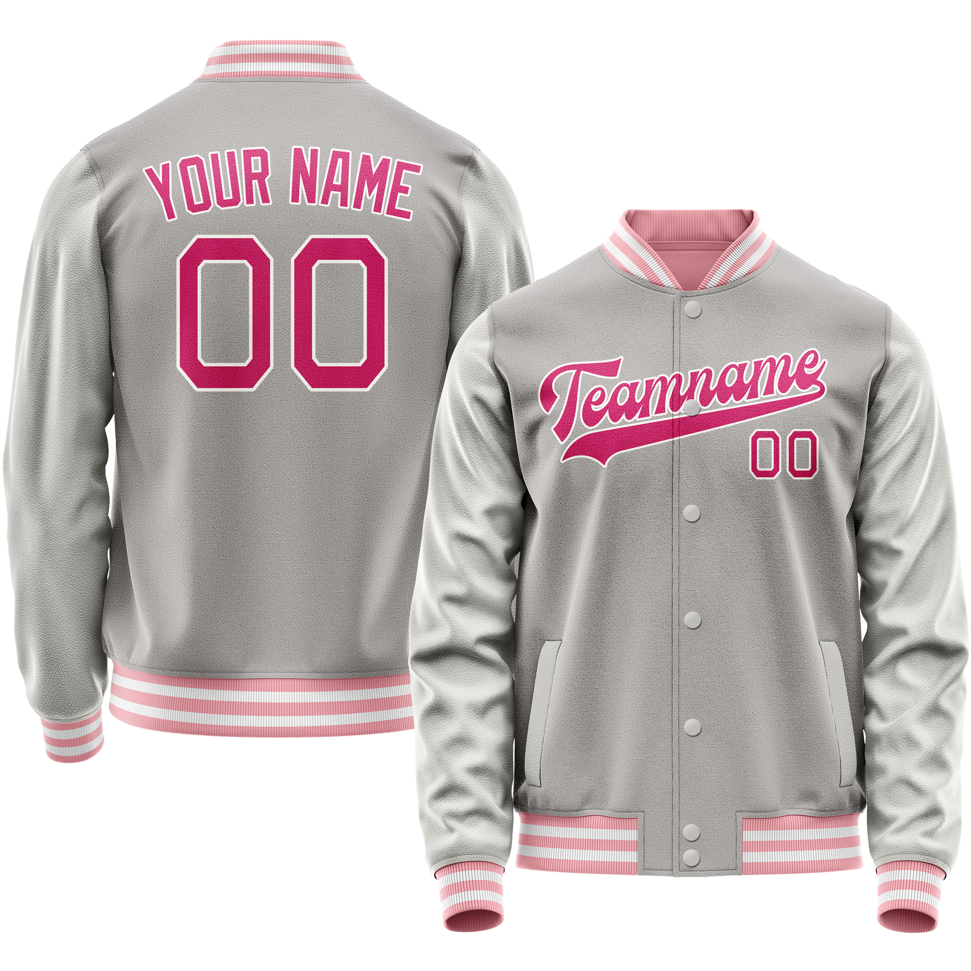 Maßgeschneidertes Grau Rosa Jacke JA02240617YH177
