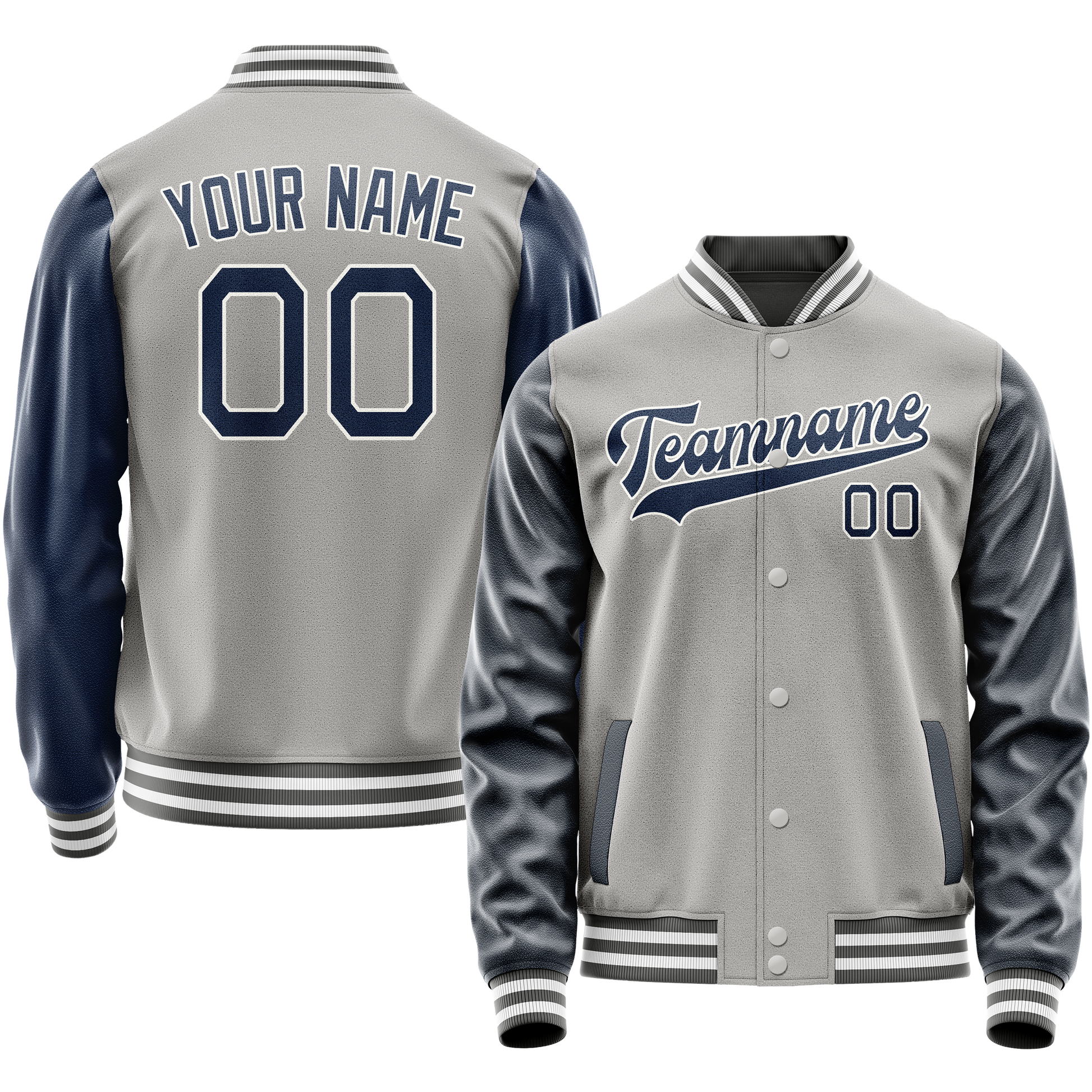 Maßgeschneidertes Grau Königsblau Jacke JA02240617YH173