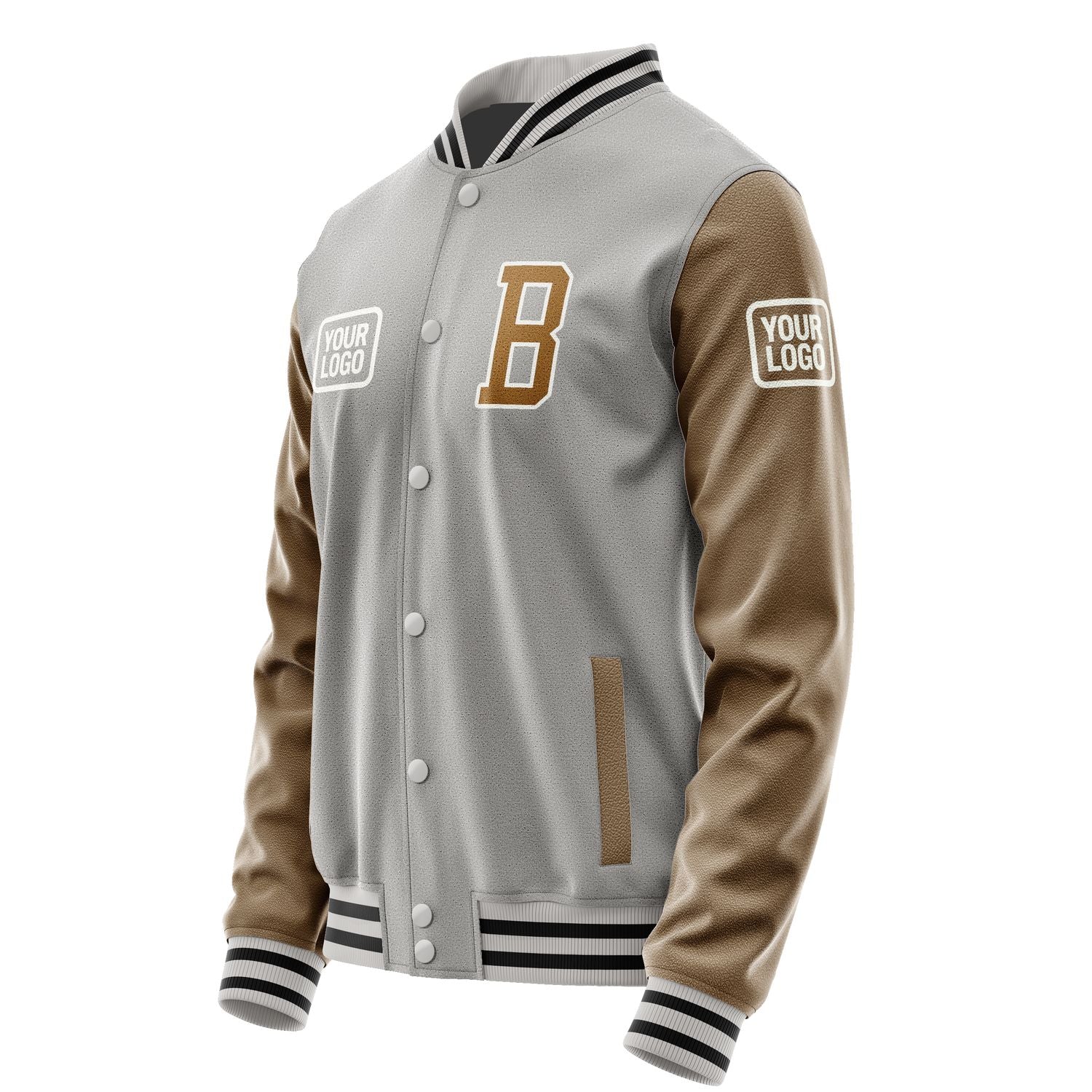 Maßgeschneidertes Grau Khaki Jacke JA040422041718222218