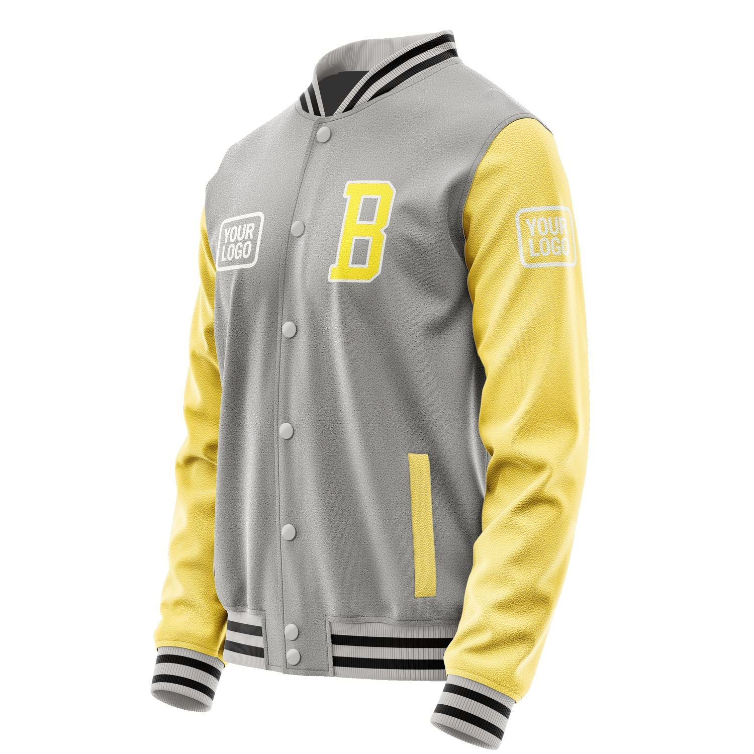 Maßgeschneidertes Grau Blassgelb Jacke JA040426041718262618