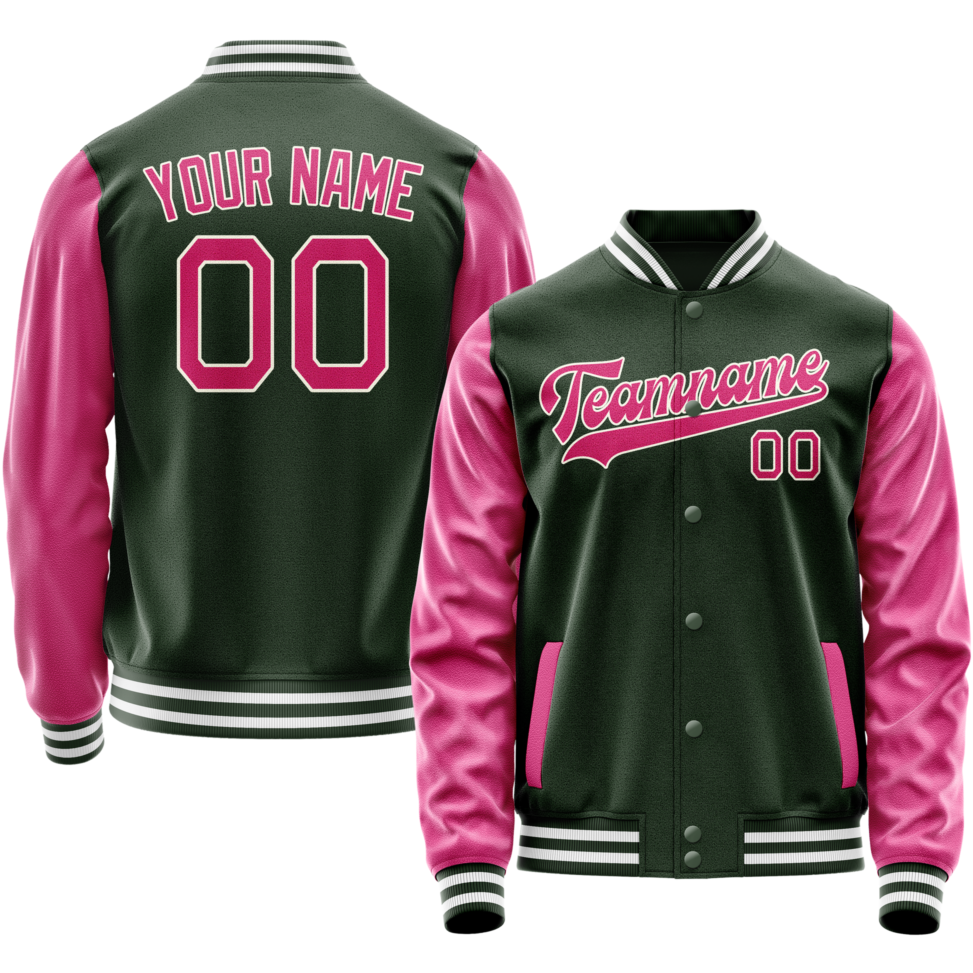 Maßgeschneidertes Grün Rosa Jacke JA02240617JG197