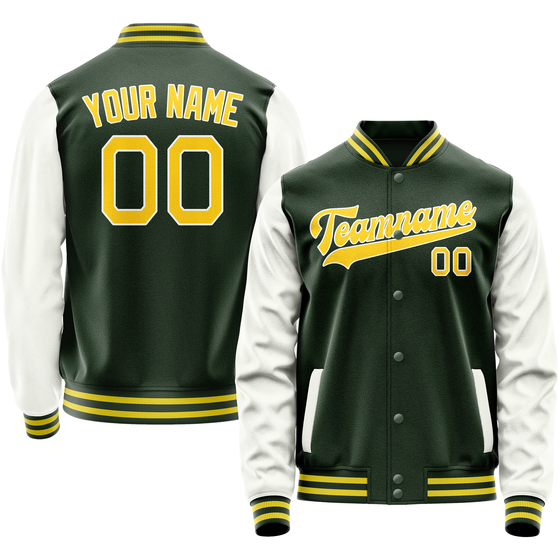 Maßgeschneidertes Grün Weiß Jacke JA02240617JG204