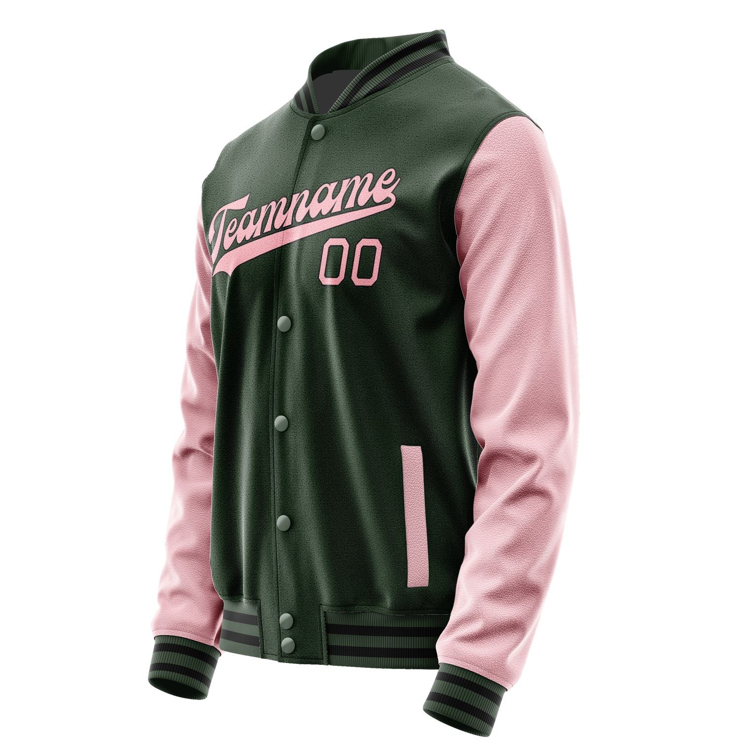 Maßgeschneidertes Tannengrün Rosa Jacke JA0606210617B31721