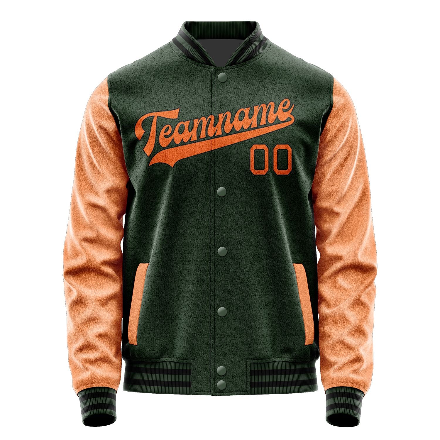Maßgeschneidertes Tannengrün Orange Jacke JA0606280617B31728