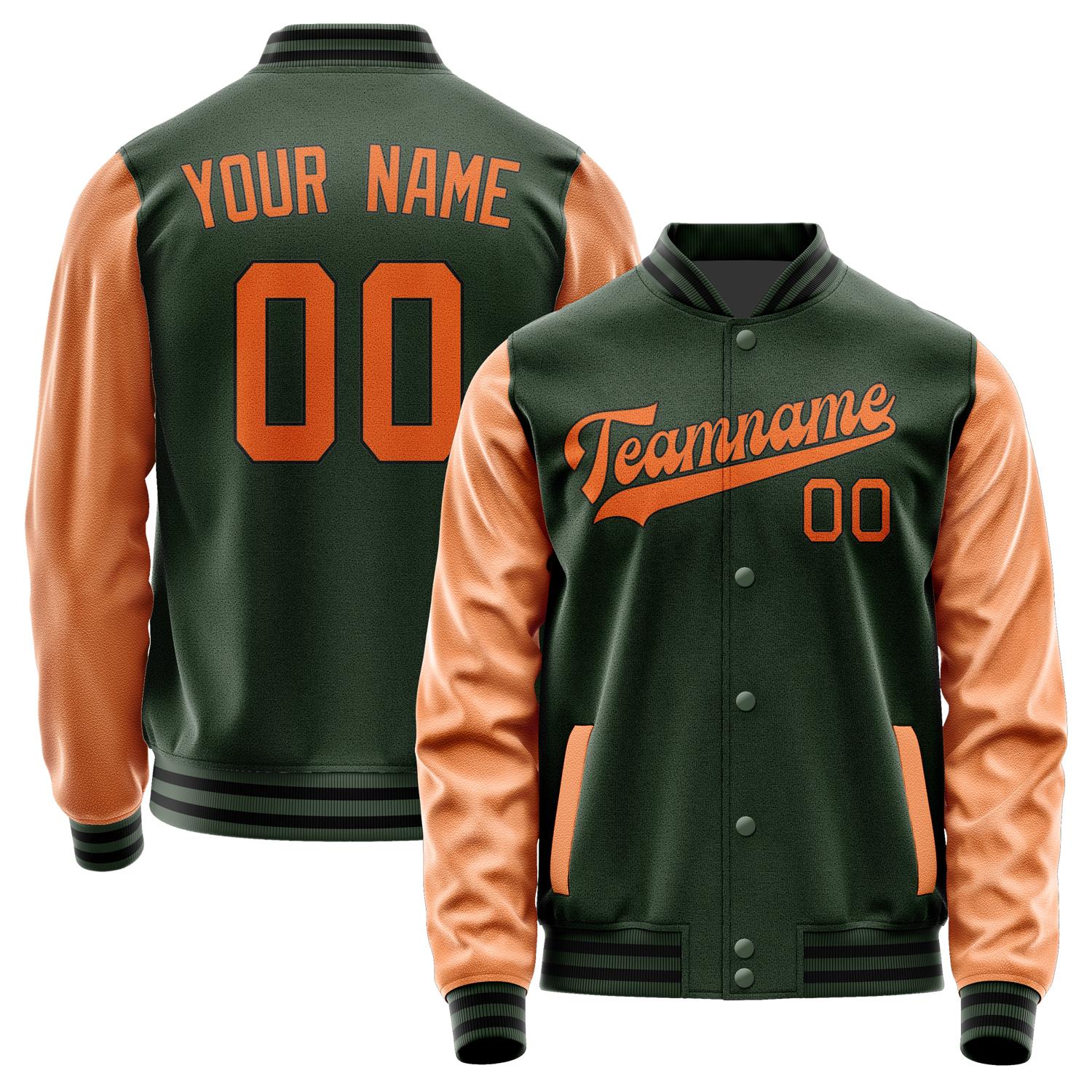 Maßgeschneidertes Tannengrün Orange Jacke JA0606280617B31728