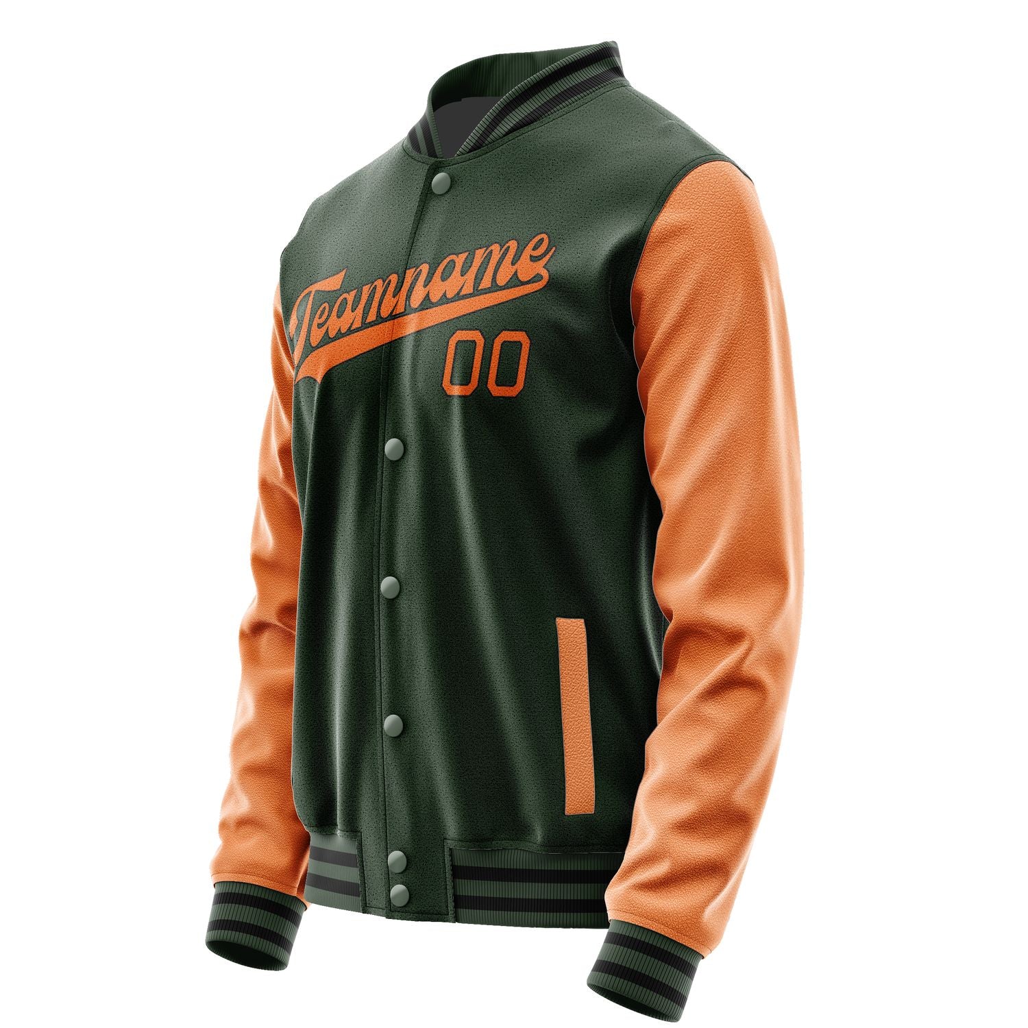 Maßgeschneidertes Tannengrün Orange Jacke JA0606280617B31728