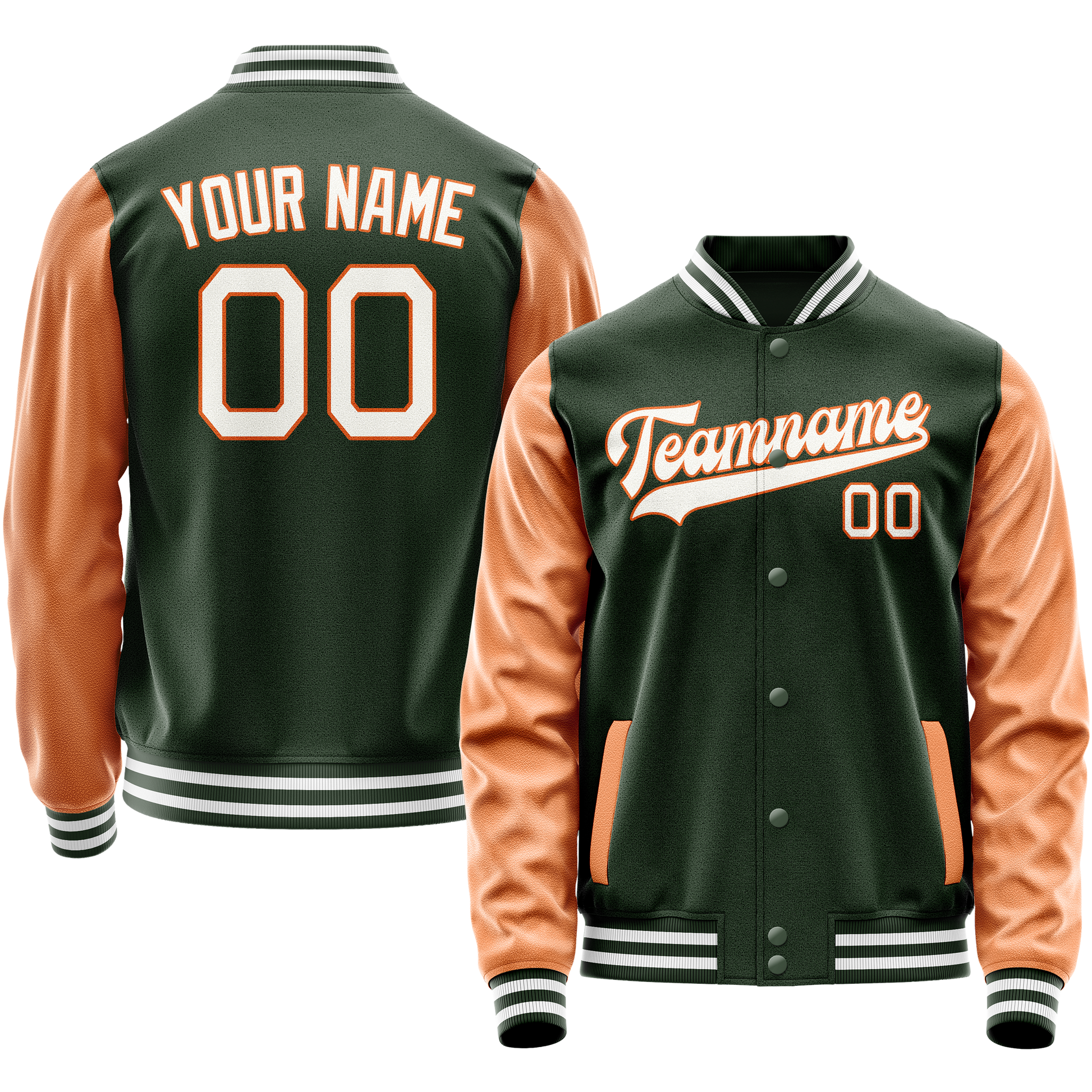 Maßgeschneidertes Grün Orange Jacke JA02240617JG198