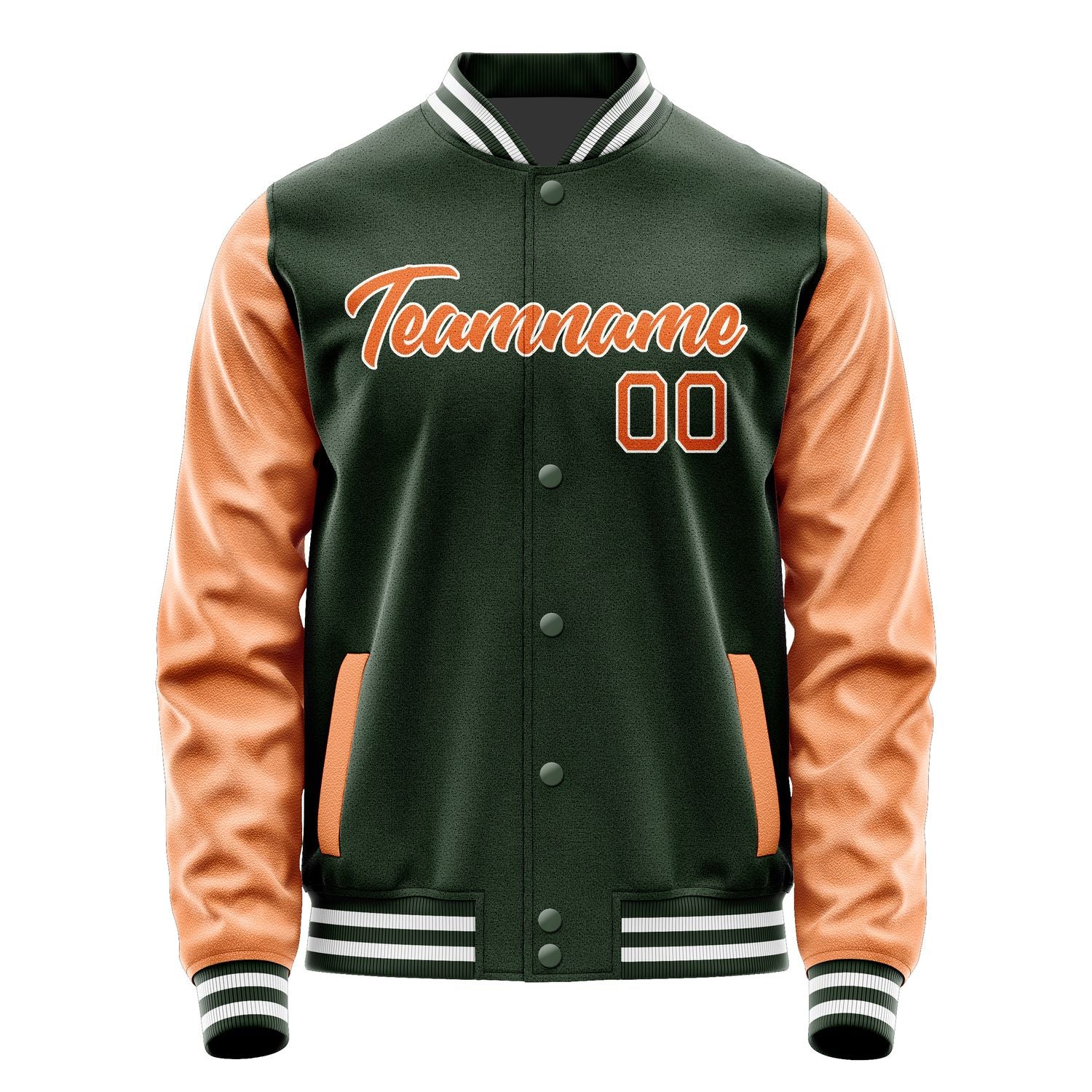 Maßgeschneidertes Tannengrün Orange Jacke JA0606280618B21828