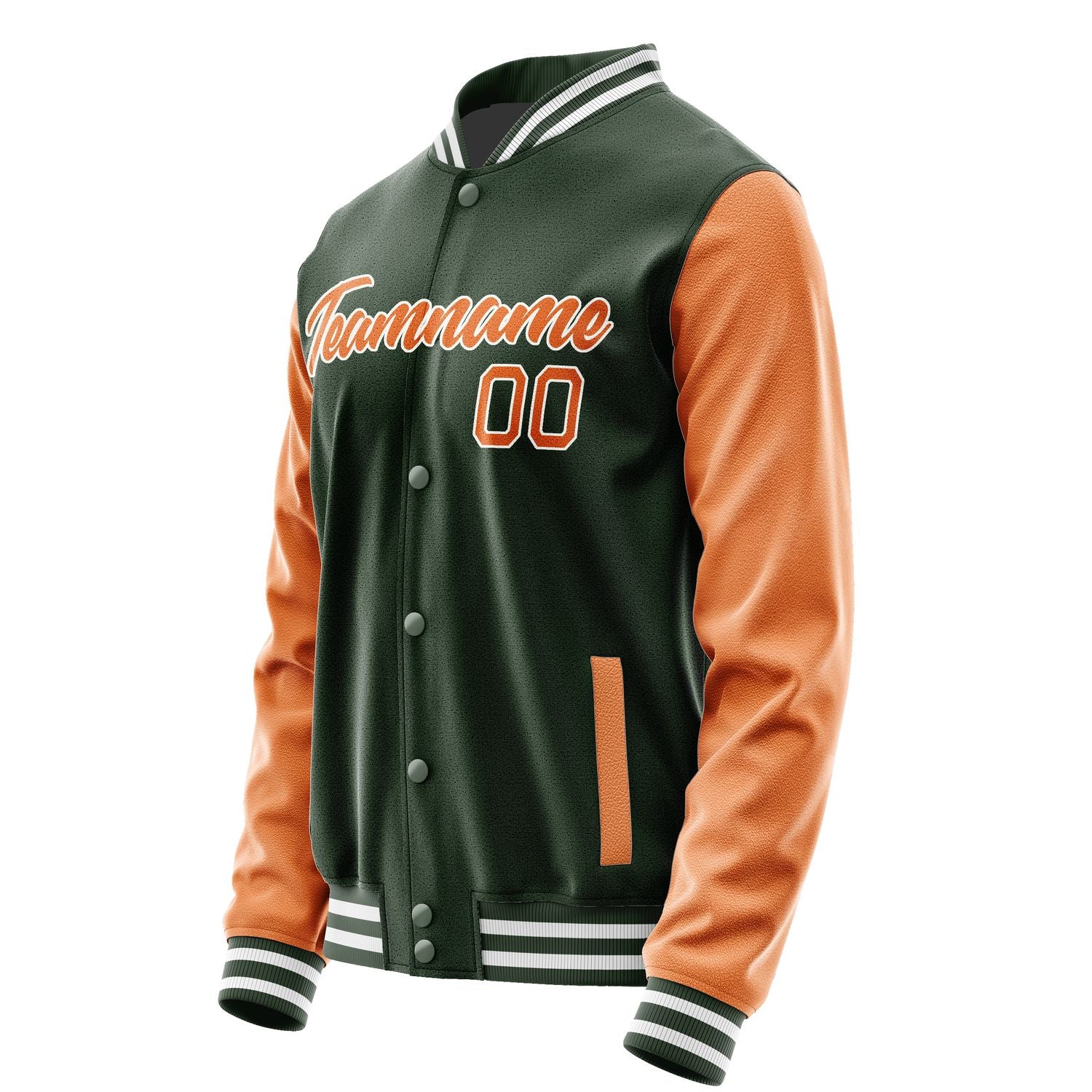Maßgeschneidertes Tannengrün Orange Jacke JA0606280618B21828