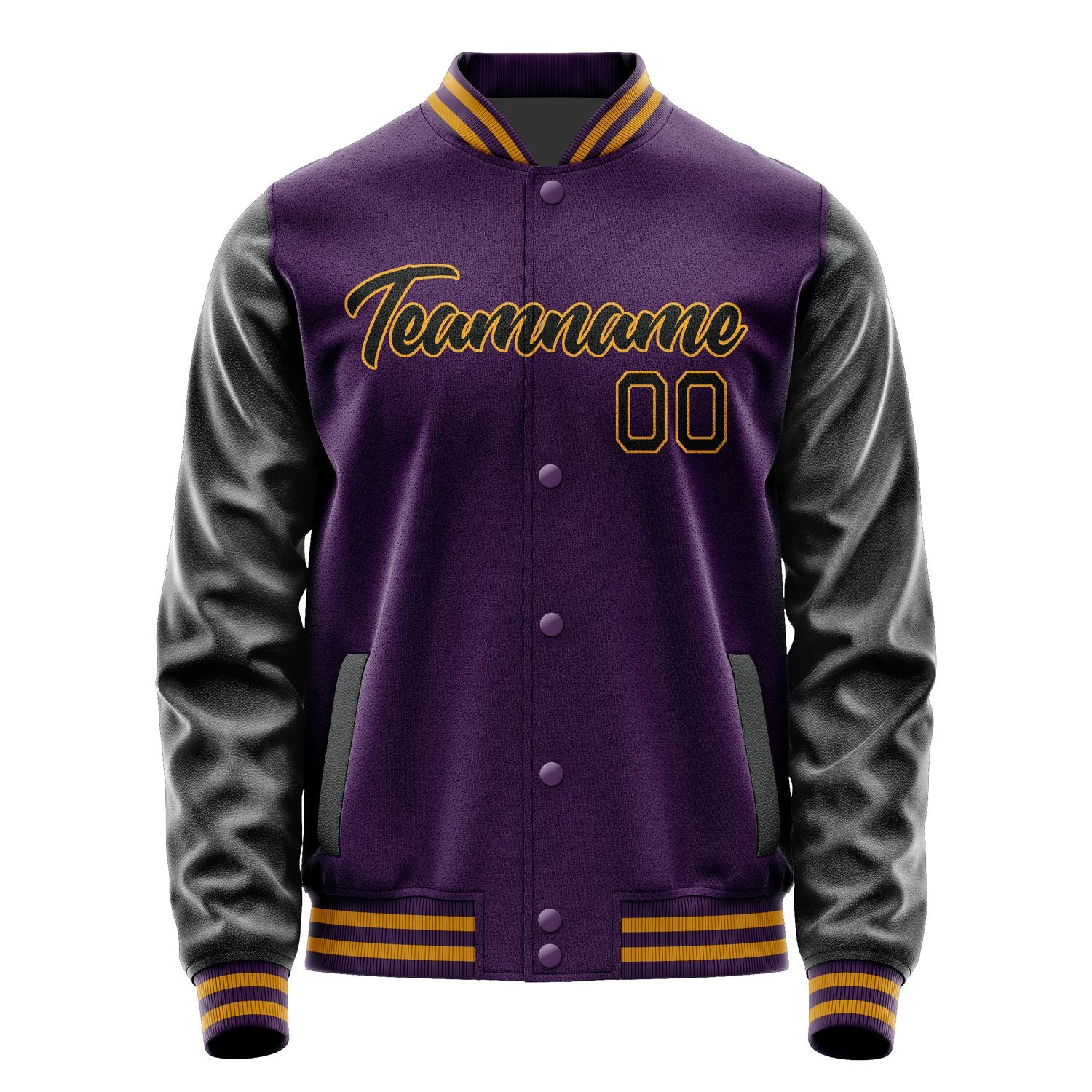 Maßgeschneidertes Lila Schwarz Jacke JA0707170718B21817