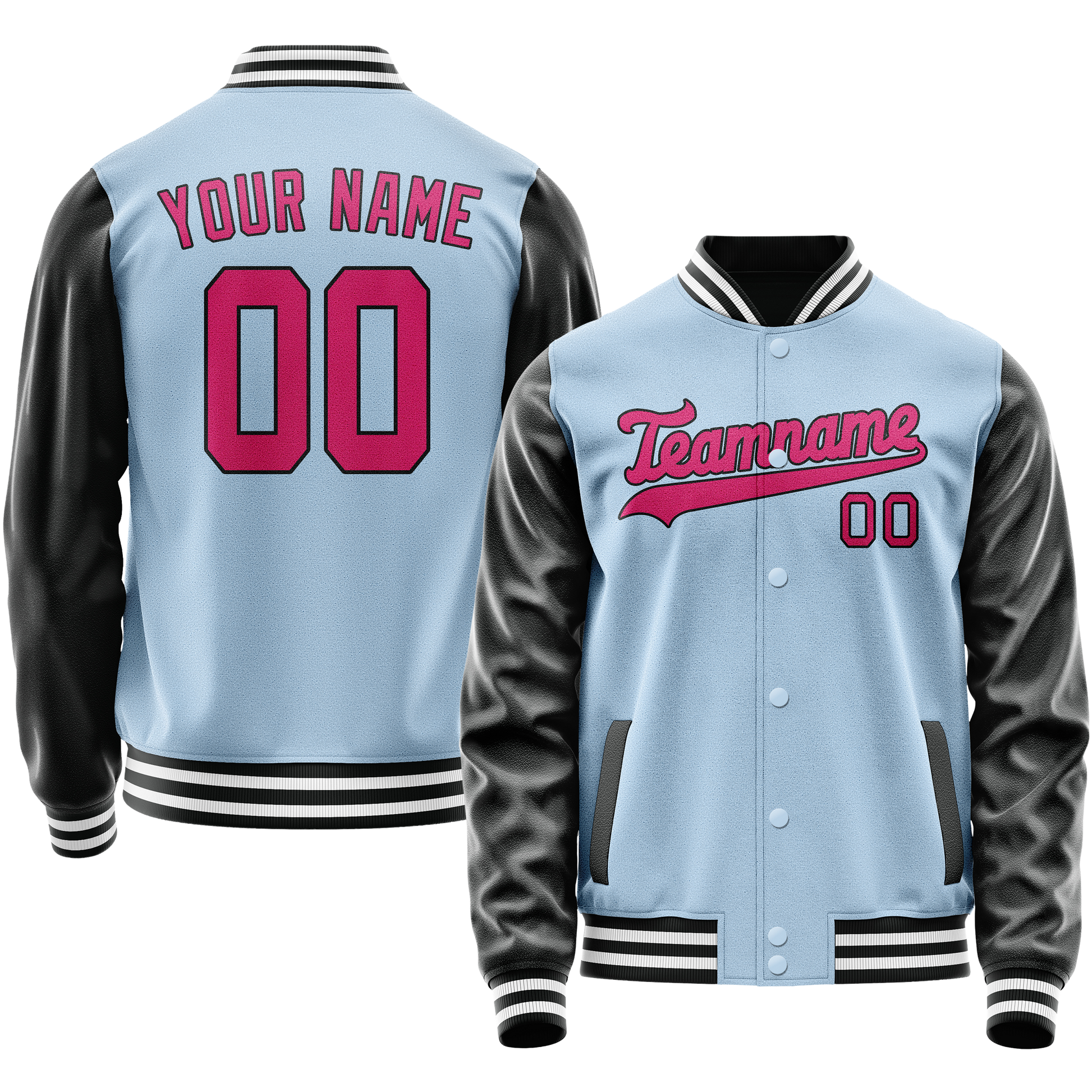 Maßgeschneidertes Hellblau Rosa Jacke JA02240617JC254