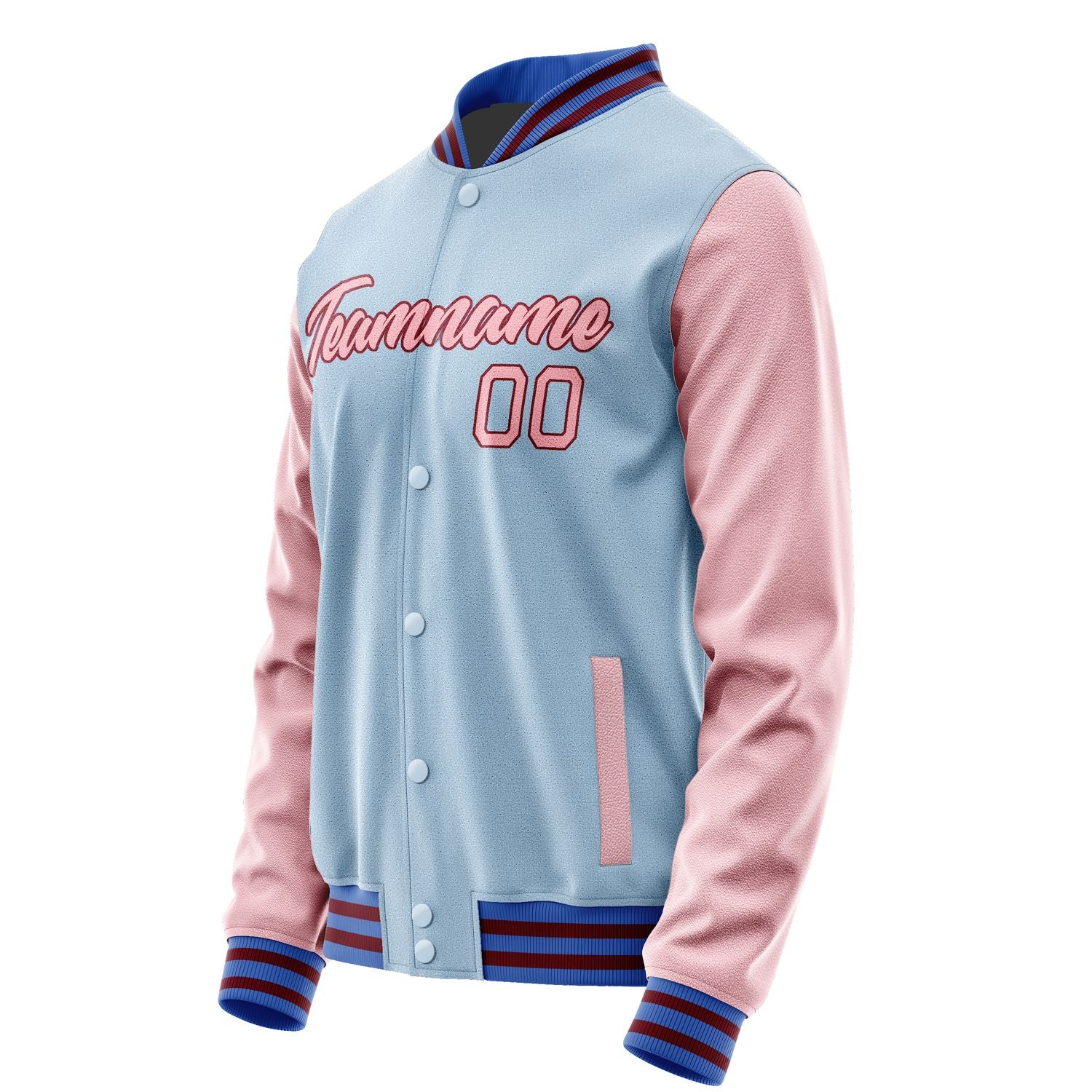 Maßgeschneidertes Hellblau Rosa Jacke JA0808210915B21521