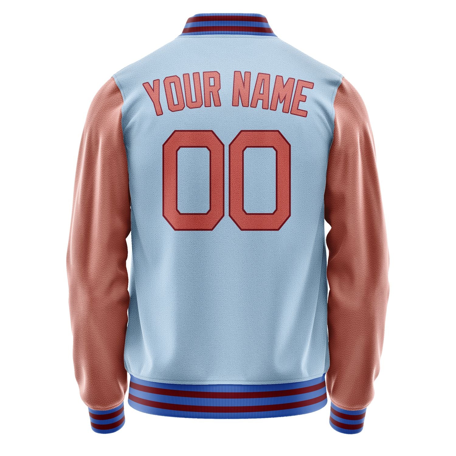 Maßgeschneidertes Hellblau Kupferrose Jacke JA0808290915B21529