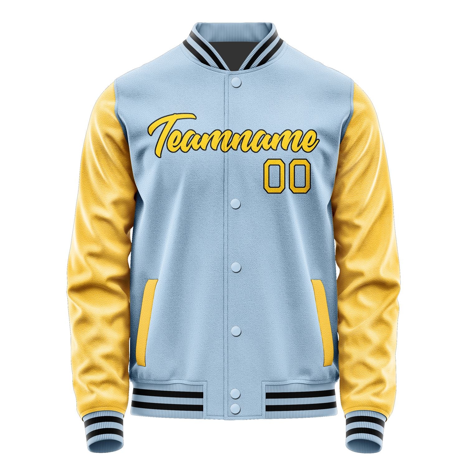 Maßgeschneidertes Hellblau Gold Jacke JA0808300817B21730