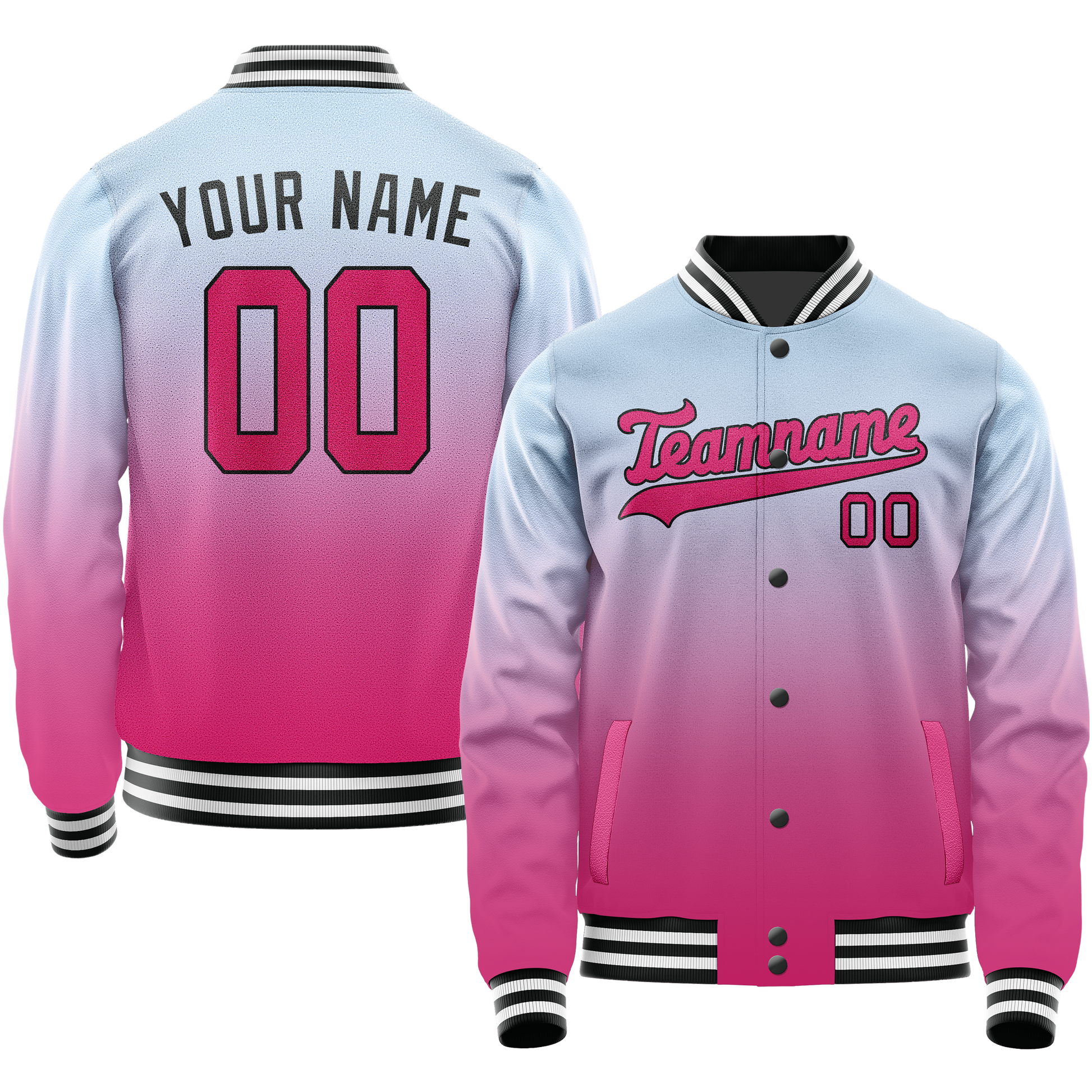 Maßgeschneidertes Hellblau Rosa Jacke JA02240617JC241