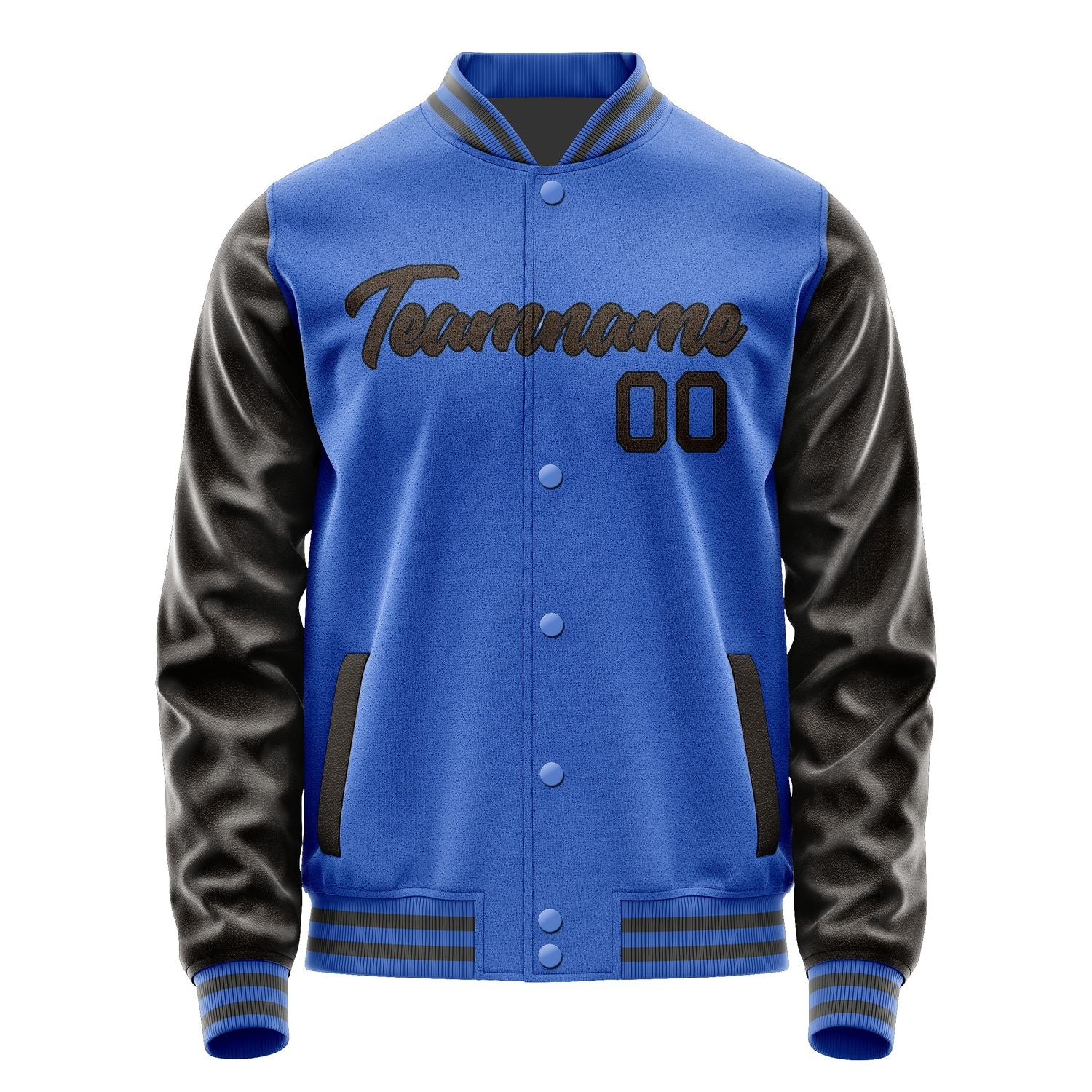 Maßgeschneidertes Himmelblau Braun Jacke JA0909010920B21701