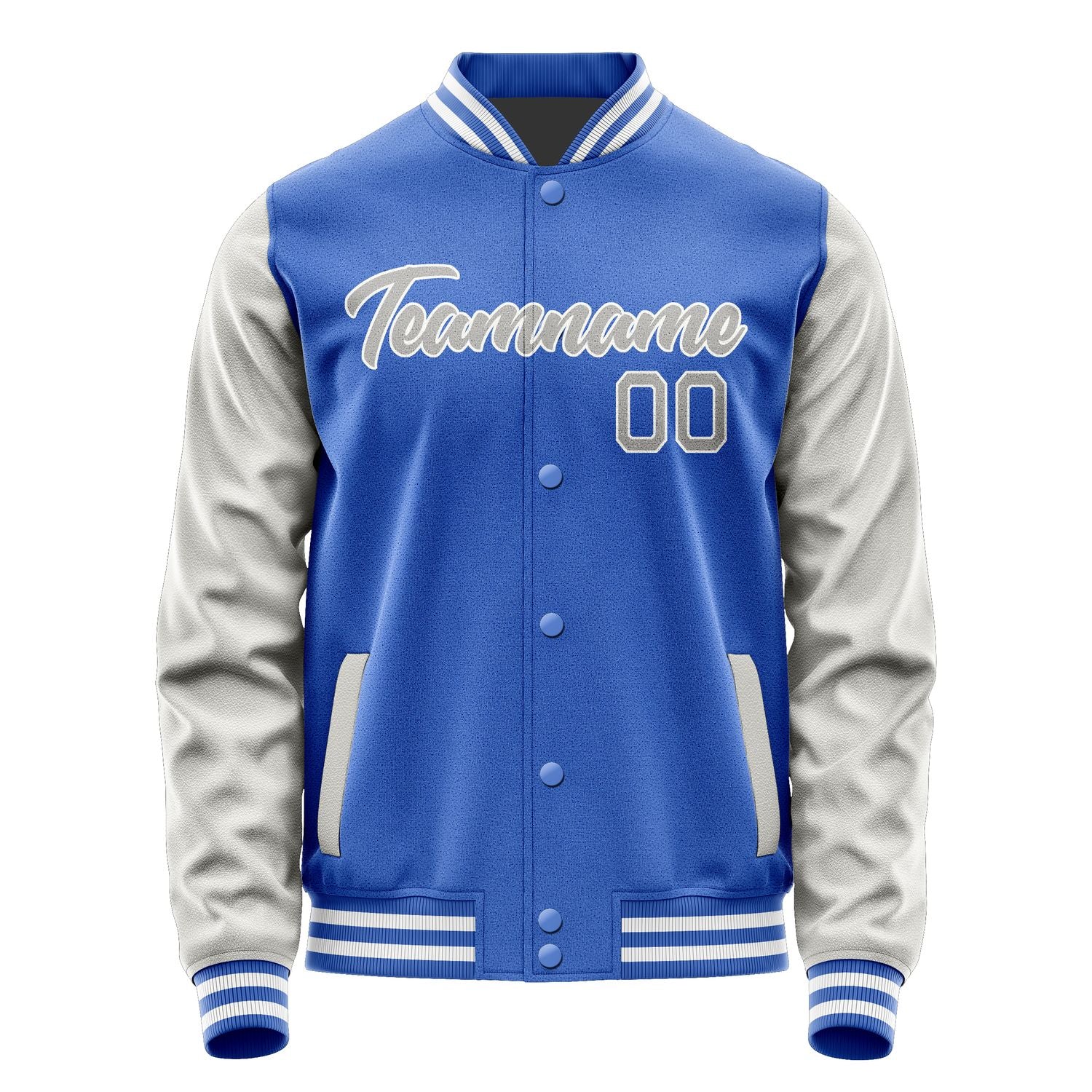 Maßgeschneidertes Himmelblau Grau Jacke JA0909040918B21804