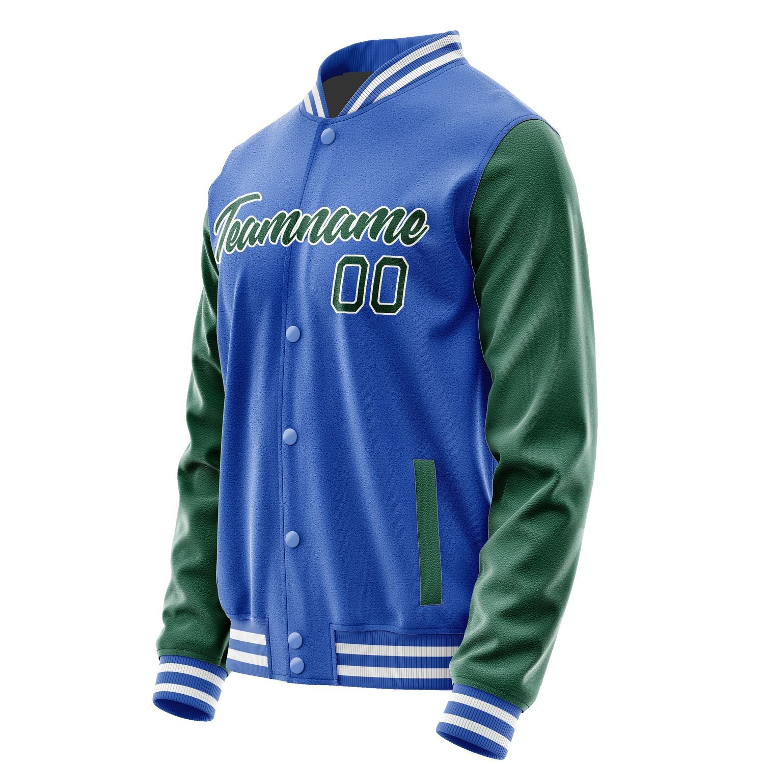 Maßgeschneidertes Himmelblau Moosgrün Jacke JA0909050918B21805