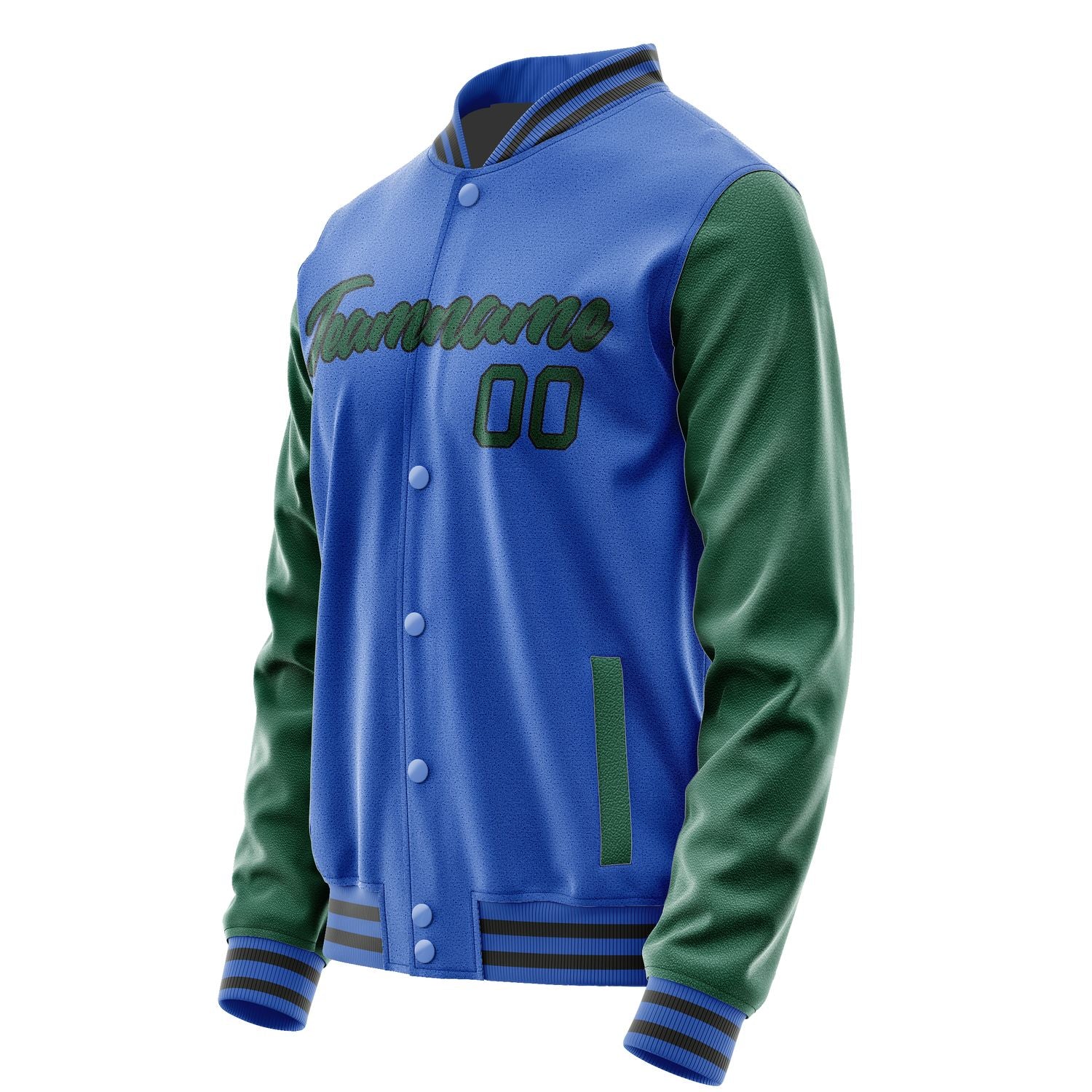 Maßgeschneidertes Himmelblau Moosgrün Jacke JA0909050920B21705