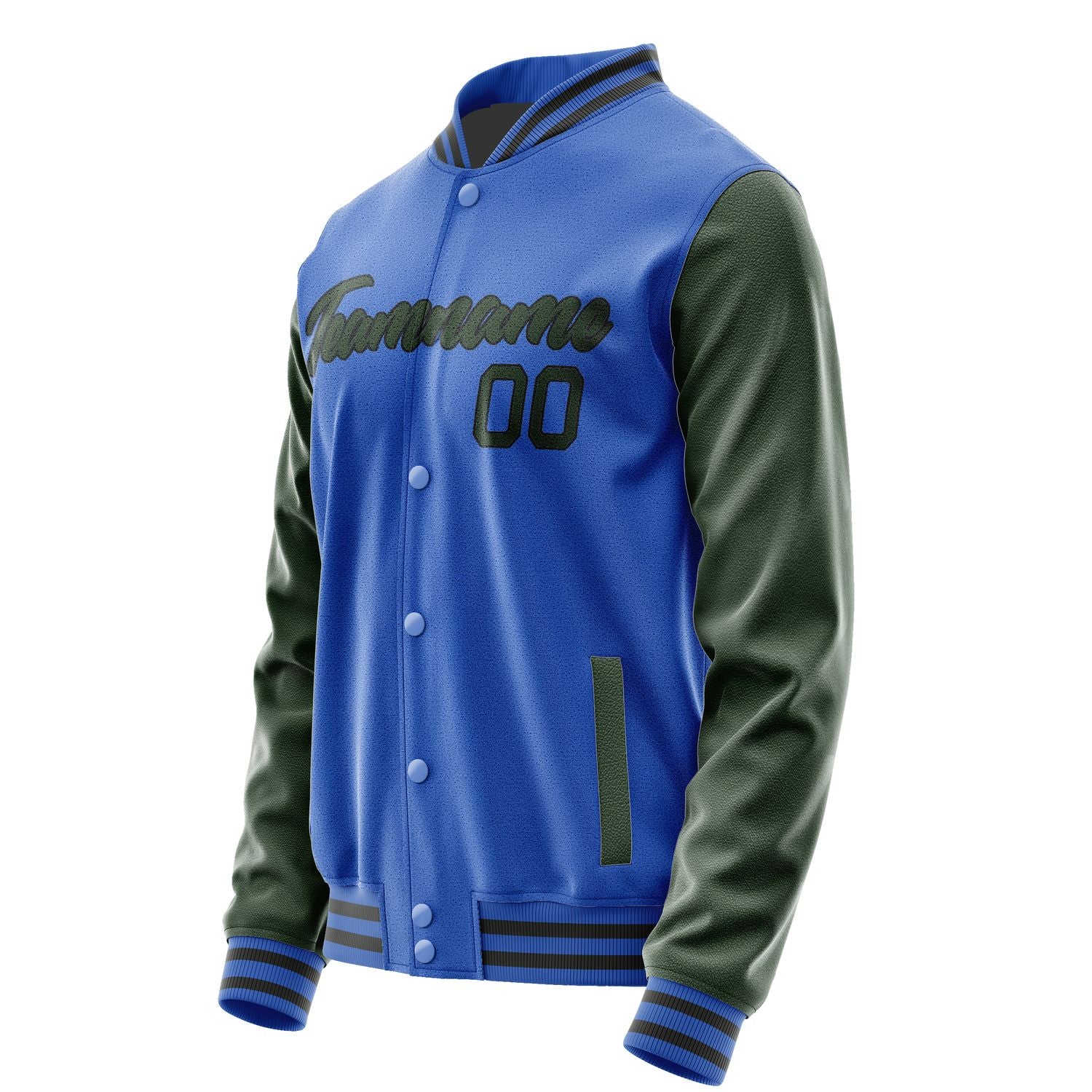Maßgeschneidertes Himmelblau Tannengrün Jacke JA0909060920B21706