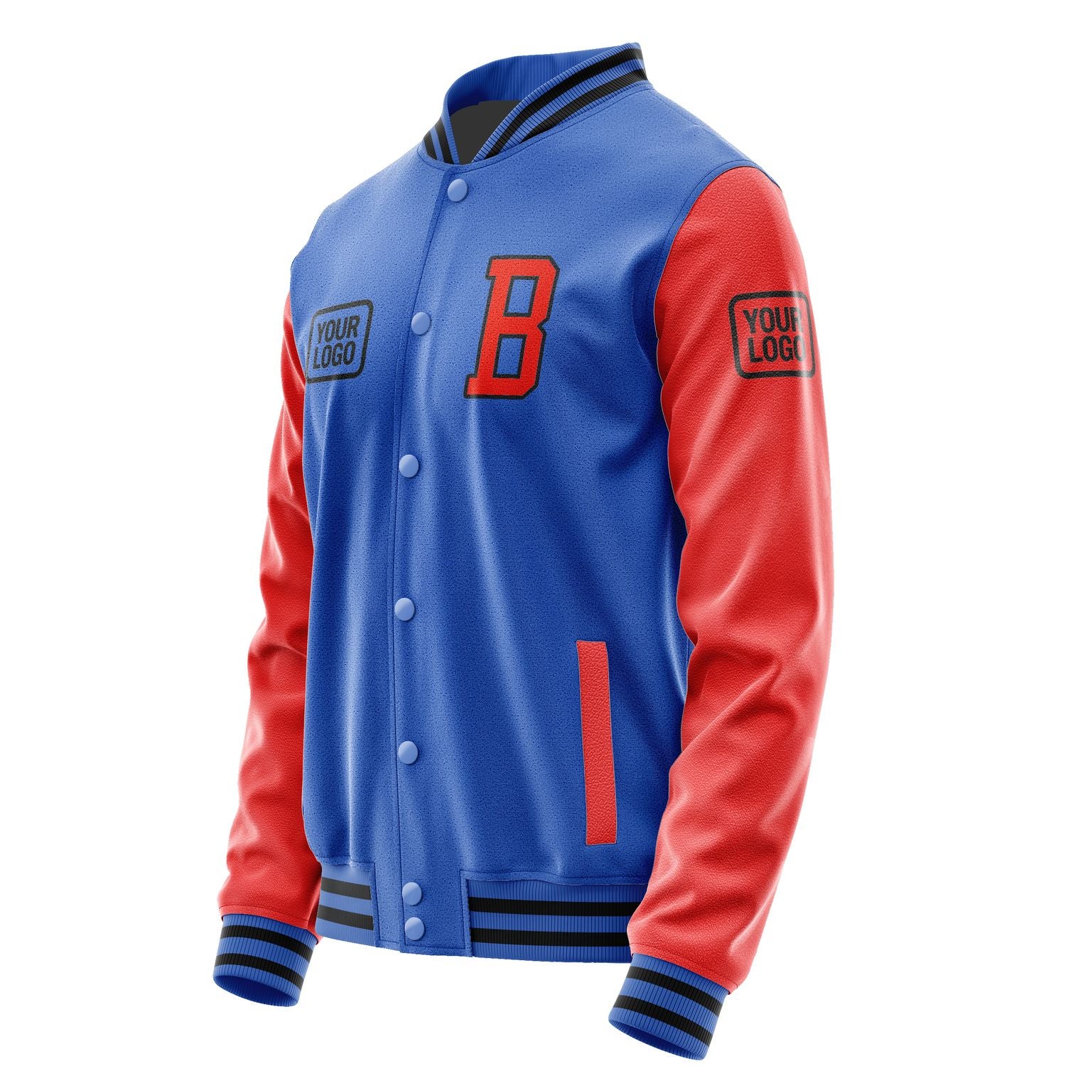 Maßgeschneidertes Himmelblau Orangerot Jacke JA090912091717121217