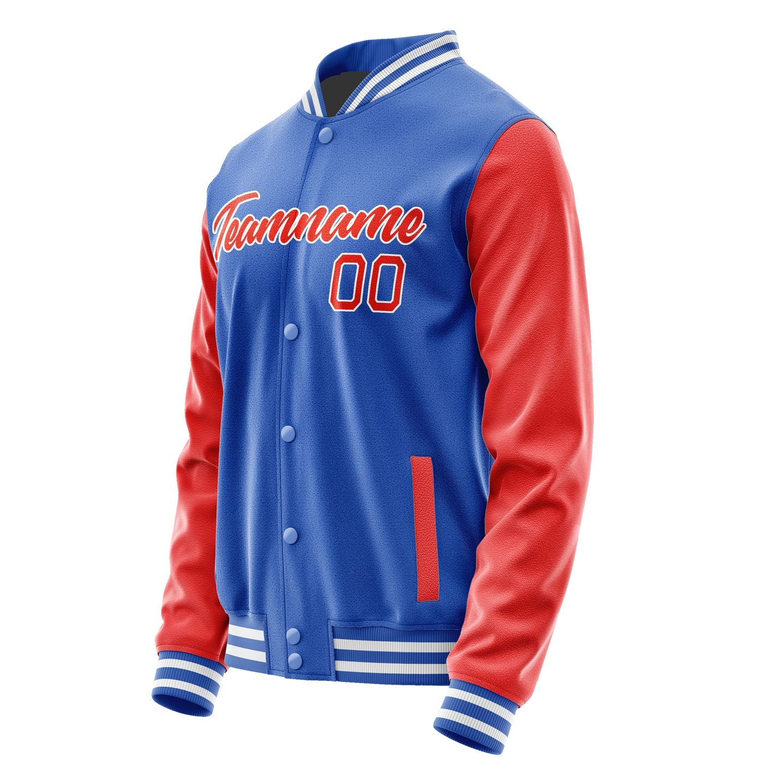 Maßgeschneidertes Himmelblau Orangerot Jacke JA0909120917B21712