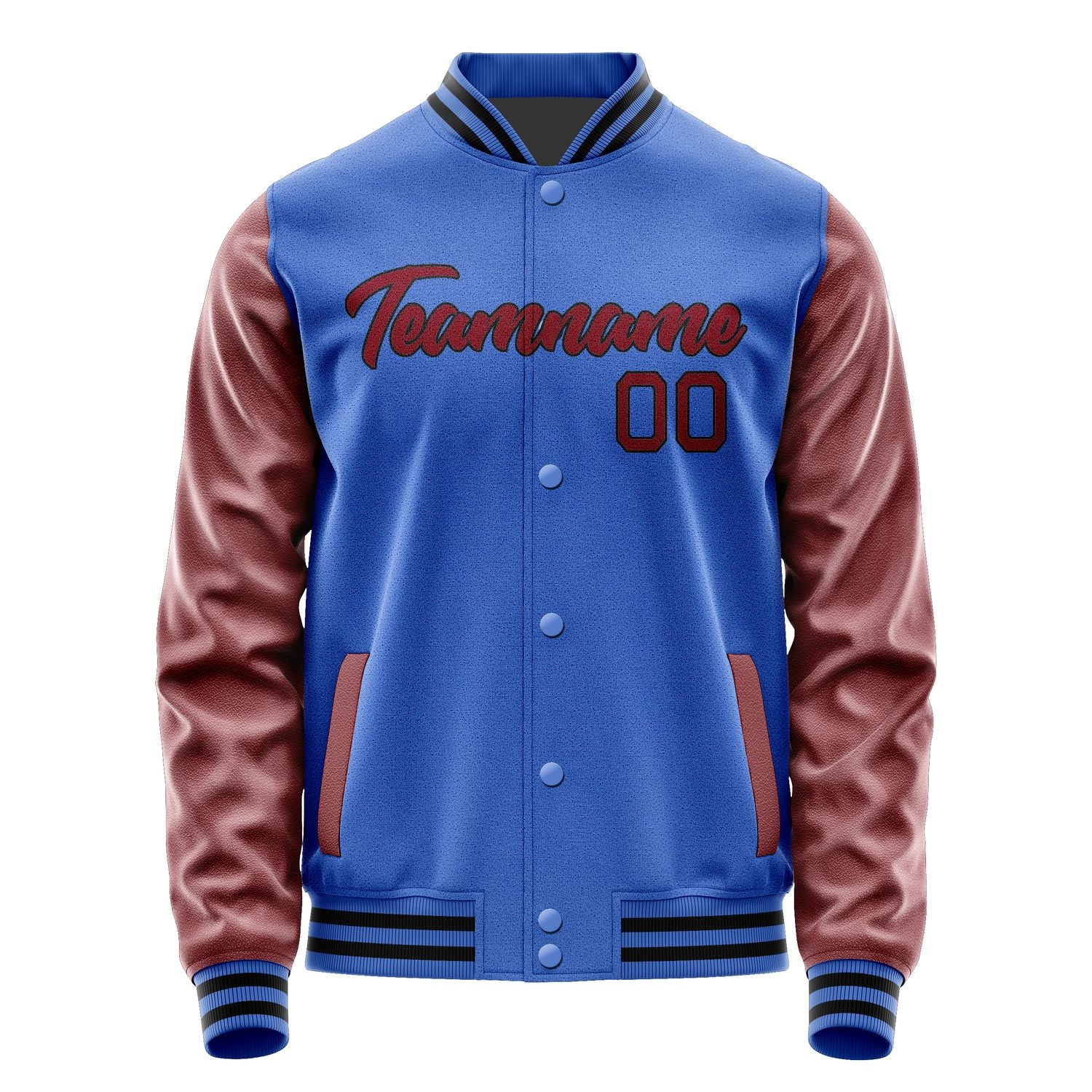 Maßgeschneidertes Himmelblau Rot Jacke JA0909140920B21714