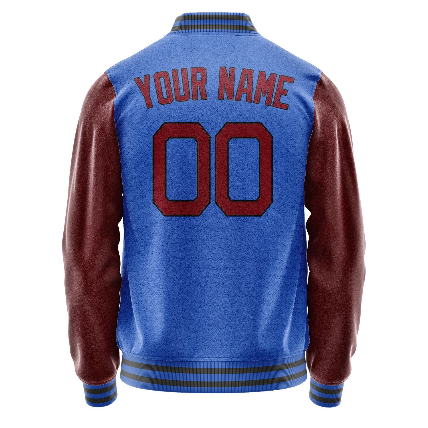 Maßgeschneidertes Himmelblau Karmesinrot Jacke JA0909150918B21815