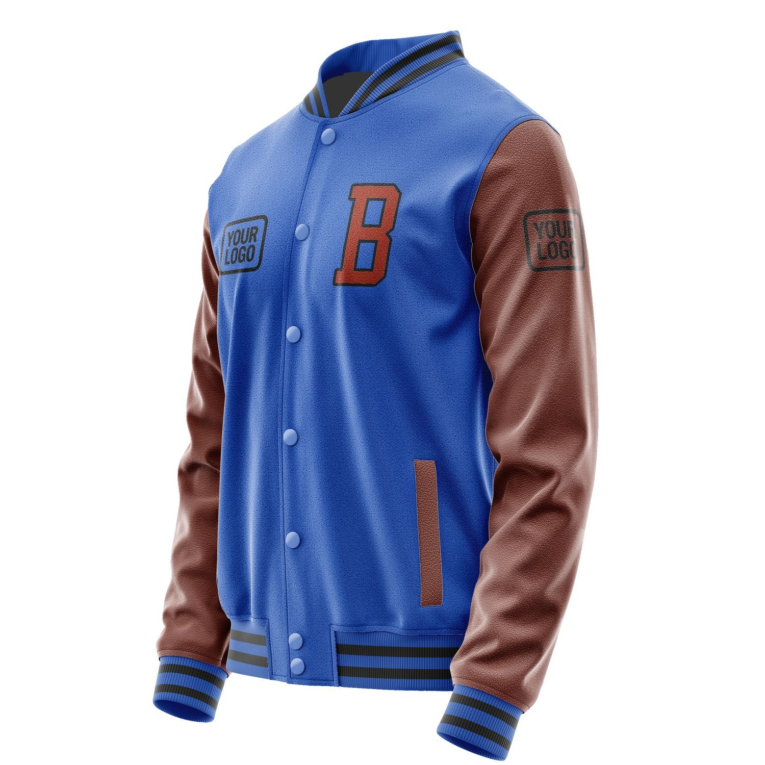 Maßgeschneidertes Himmelblau Korallenrot Jacke JA090916092017161617