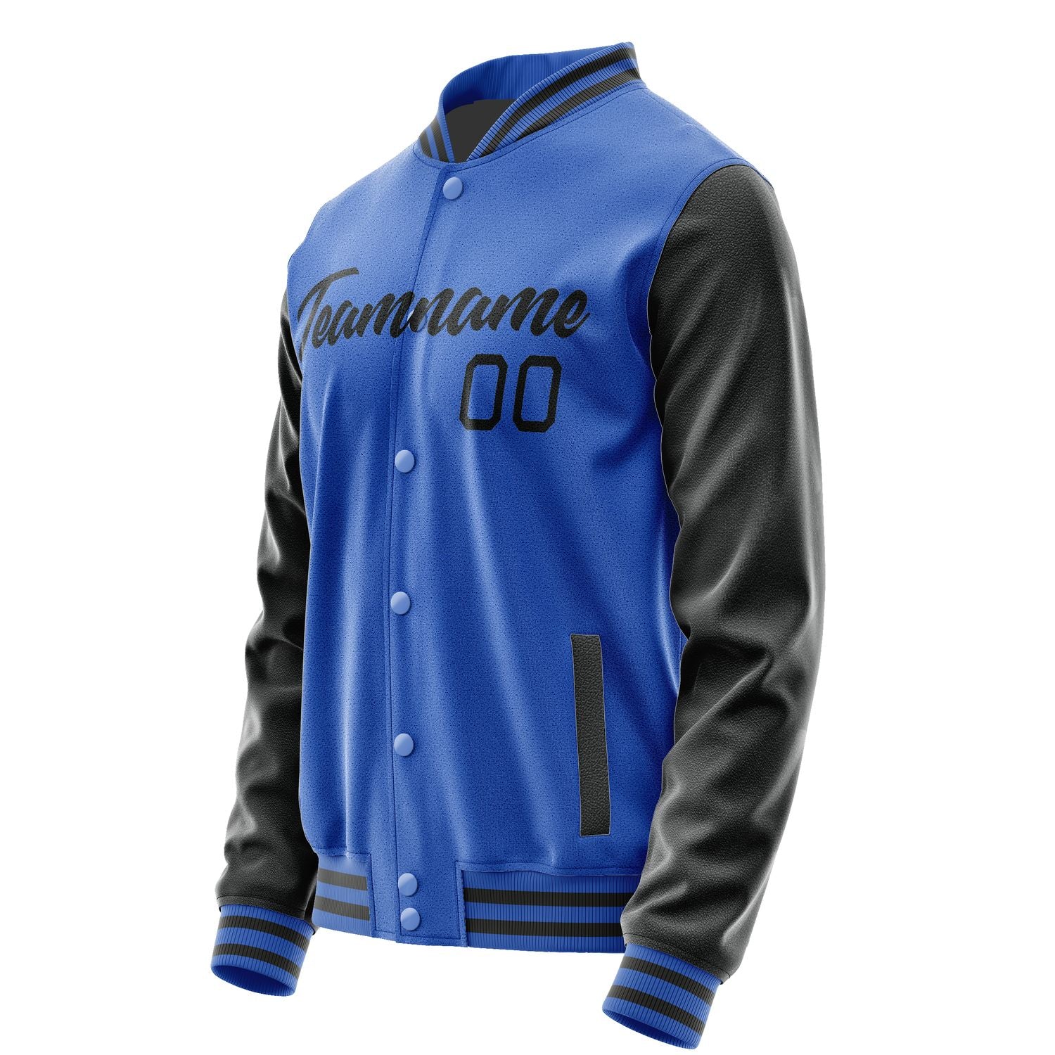 Maßgeschneidertes Himmelblau Schwarz Jacke JA0909170918B21817
