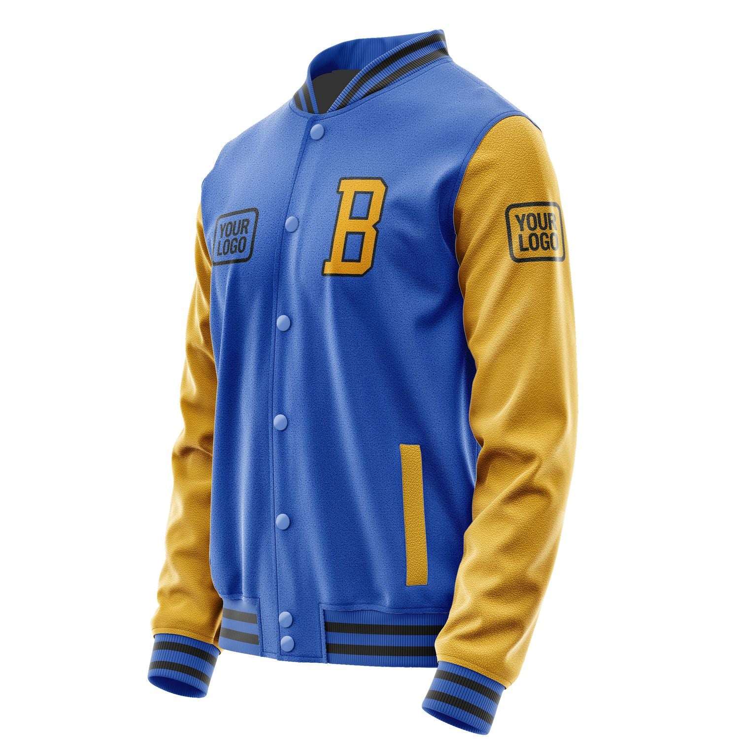 Maßgeschneidertes Himmelblau Gelb Jacke JA090919092017191917