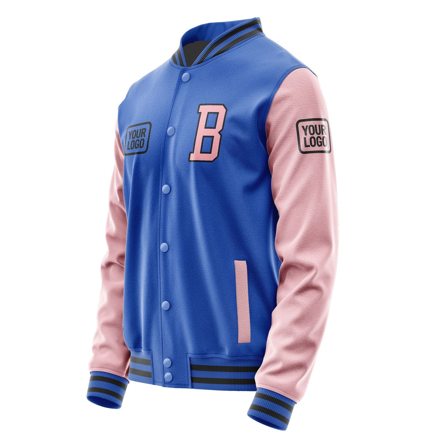 Maßgeschneidertes Himmelblau Rosa Jacke JA090921092017212117